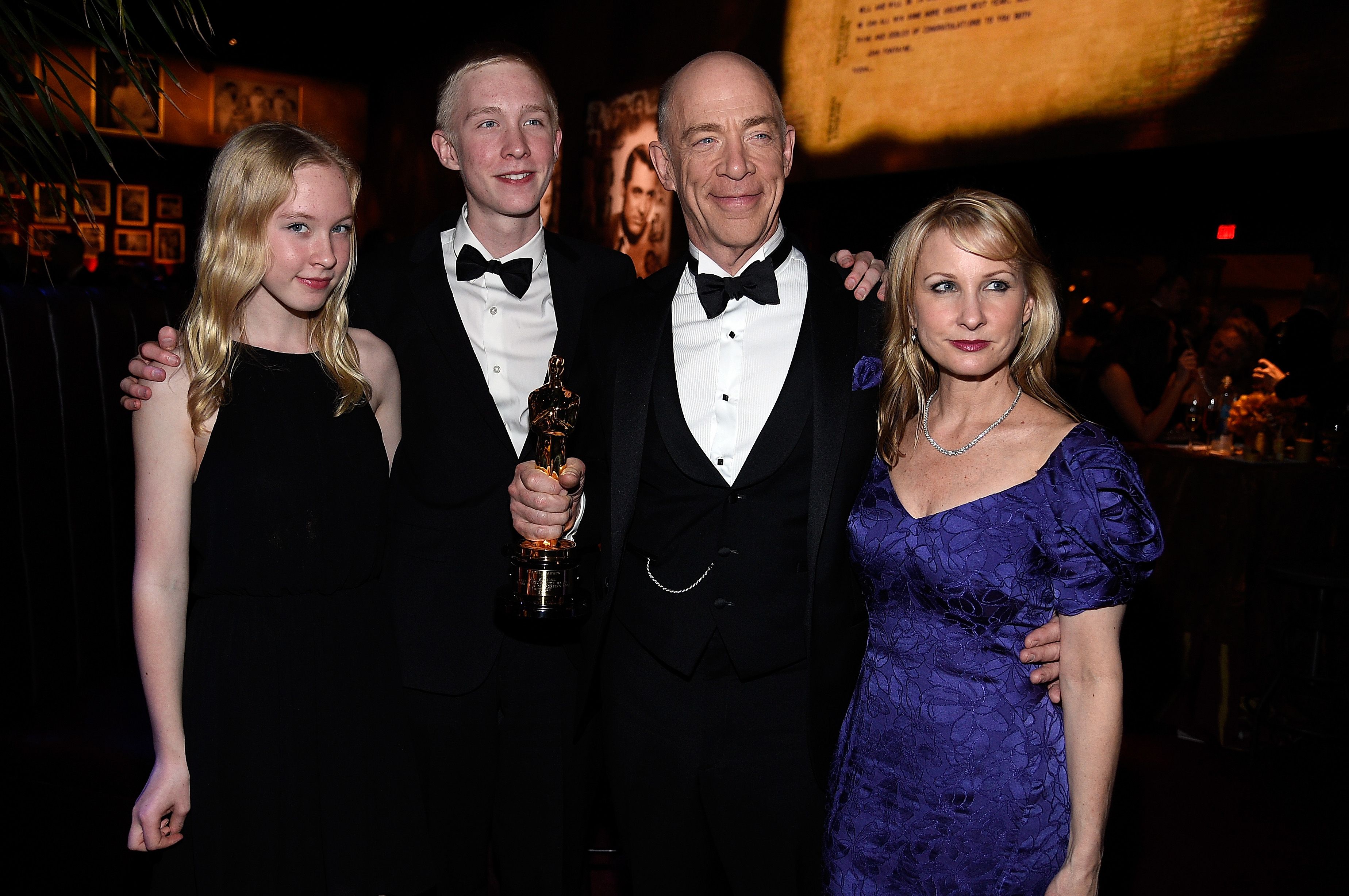 J.K. Simmons and family at the 87th Annual Academy Awards Governors Ball on February 22, 2015 in Hollywood, California | Photo: Getty Images