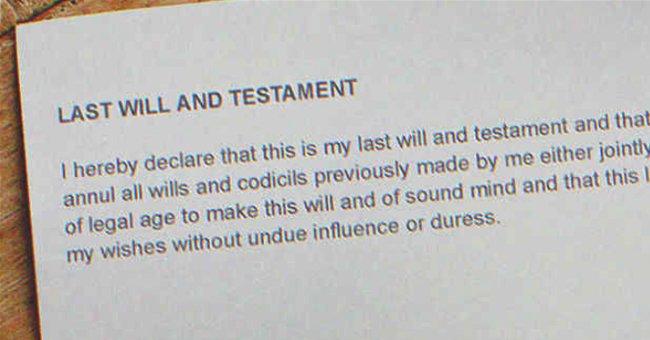 A will and testament document | Source: Shutterstock