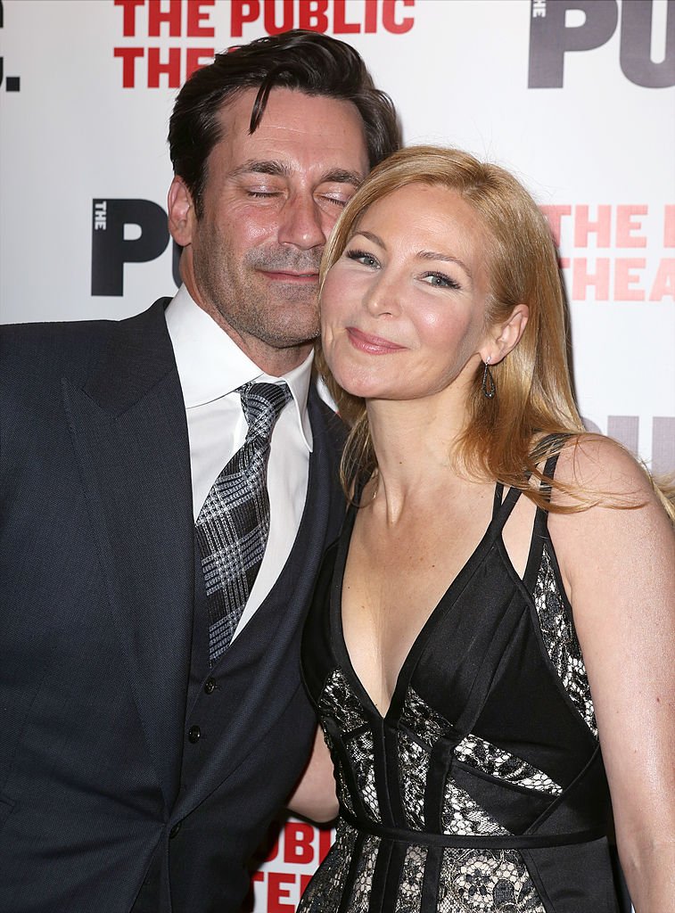 Jon Hamm and Jennifer Westfeldt attend the Opening Night After Party for 'The Library' at The Public Theater on April 15, 2014 | Photo: Getty Images