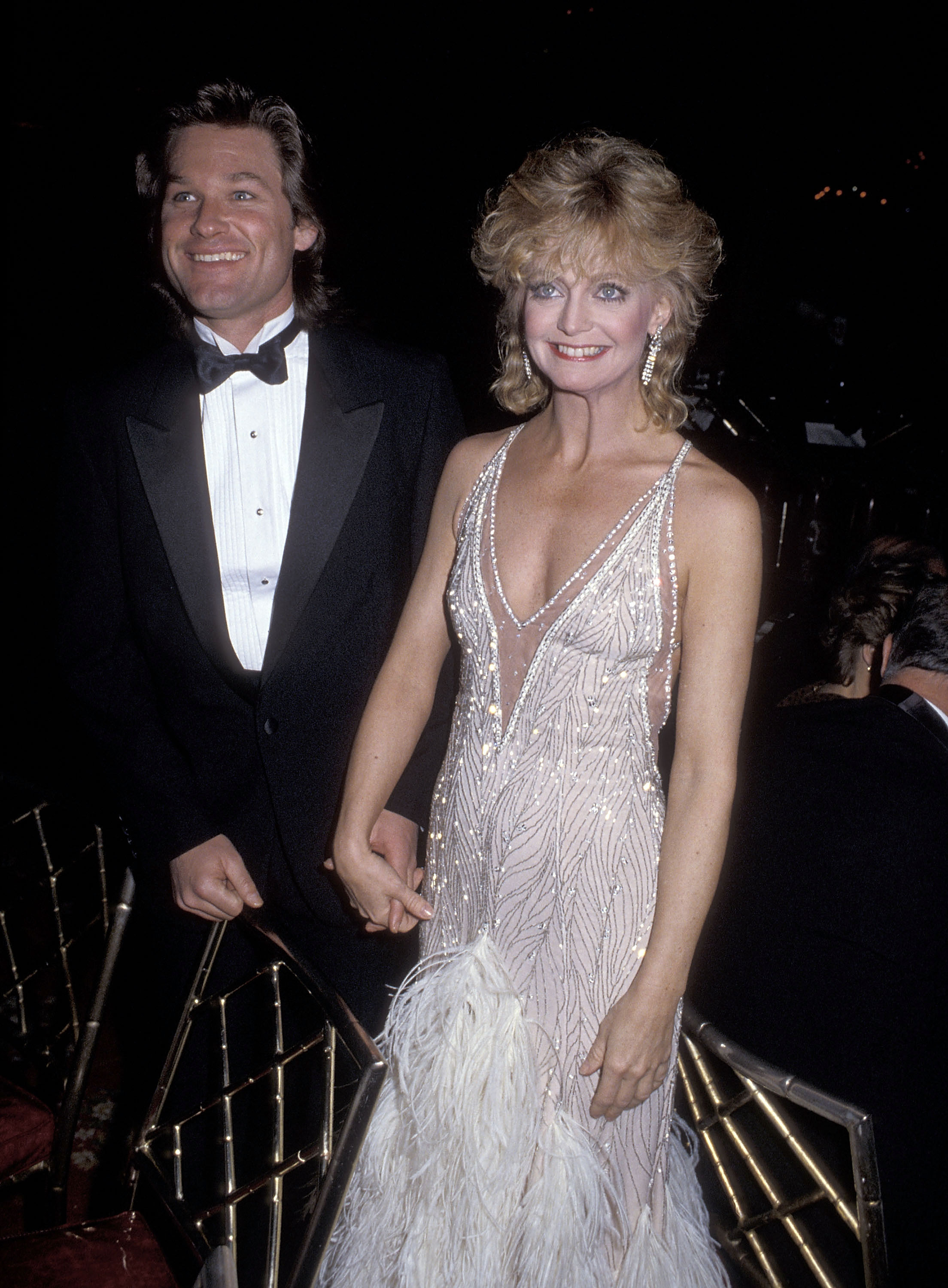 Kurt Russell and Goldie Hawn at the Los Angeles American Ballet Theatre Opening Night Gala on March 4, 1985, in Beverly Hills, California. | Source: Getty Images