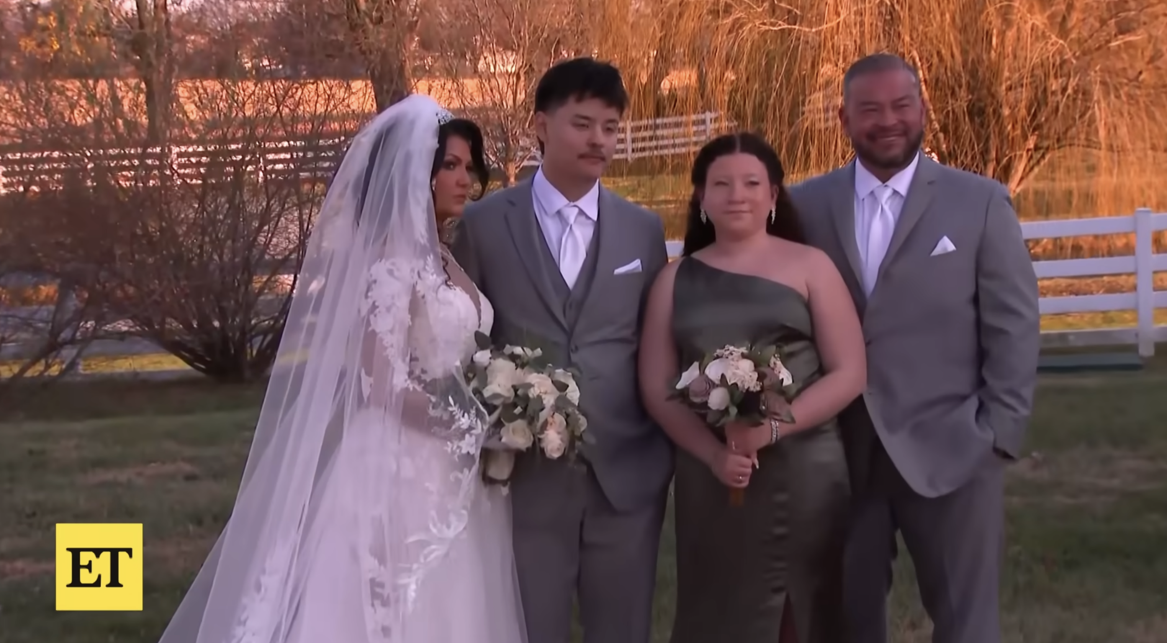 Stephanie Lebo and Jon Gosselin are seen with Juliana and Collin, dated November 24, 2025 | Source: YouTube/EntertainmentTonight