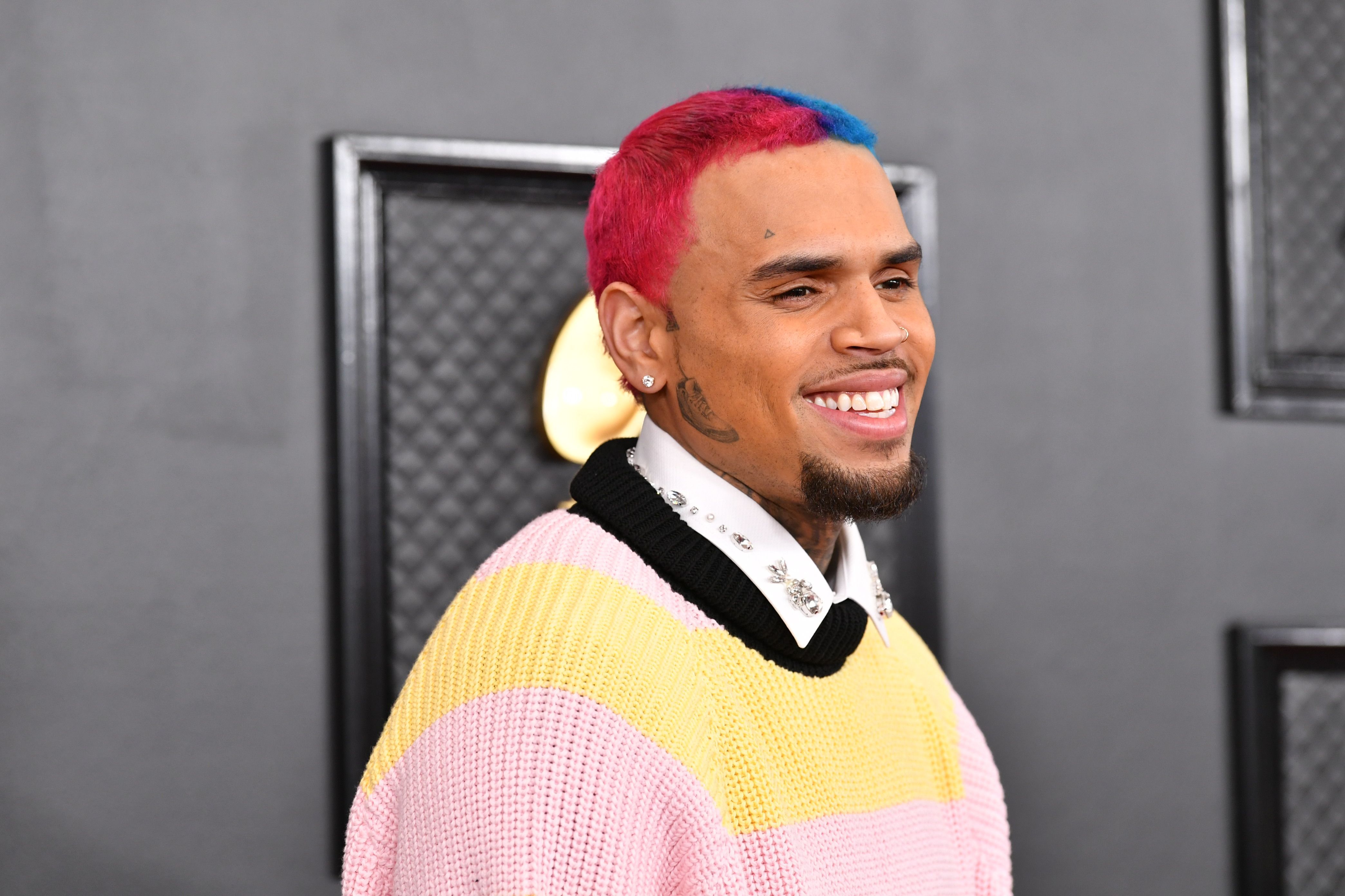 Chris Brown at the 62nd Annual GRAMMY Awards at Staples Center on January 26, 2020.  | Photo: Getty Images