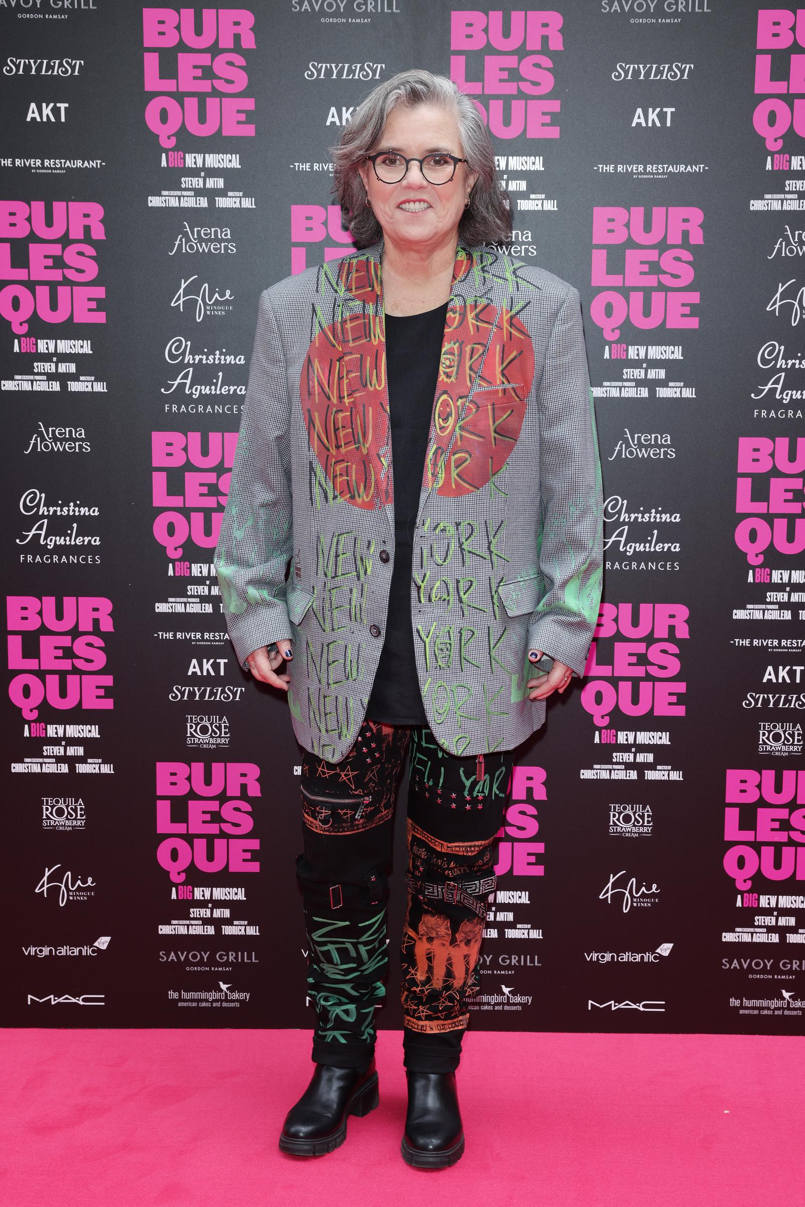 Rosie O'Donnell attends the "Burlesque: The Musical" World Premiere at The Savoy Theatre on July 22, 2025 in London, England. | Source: Getty Images
