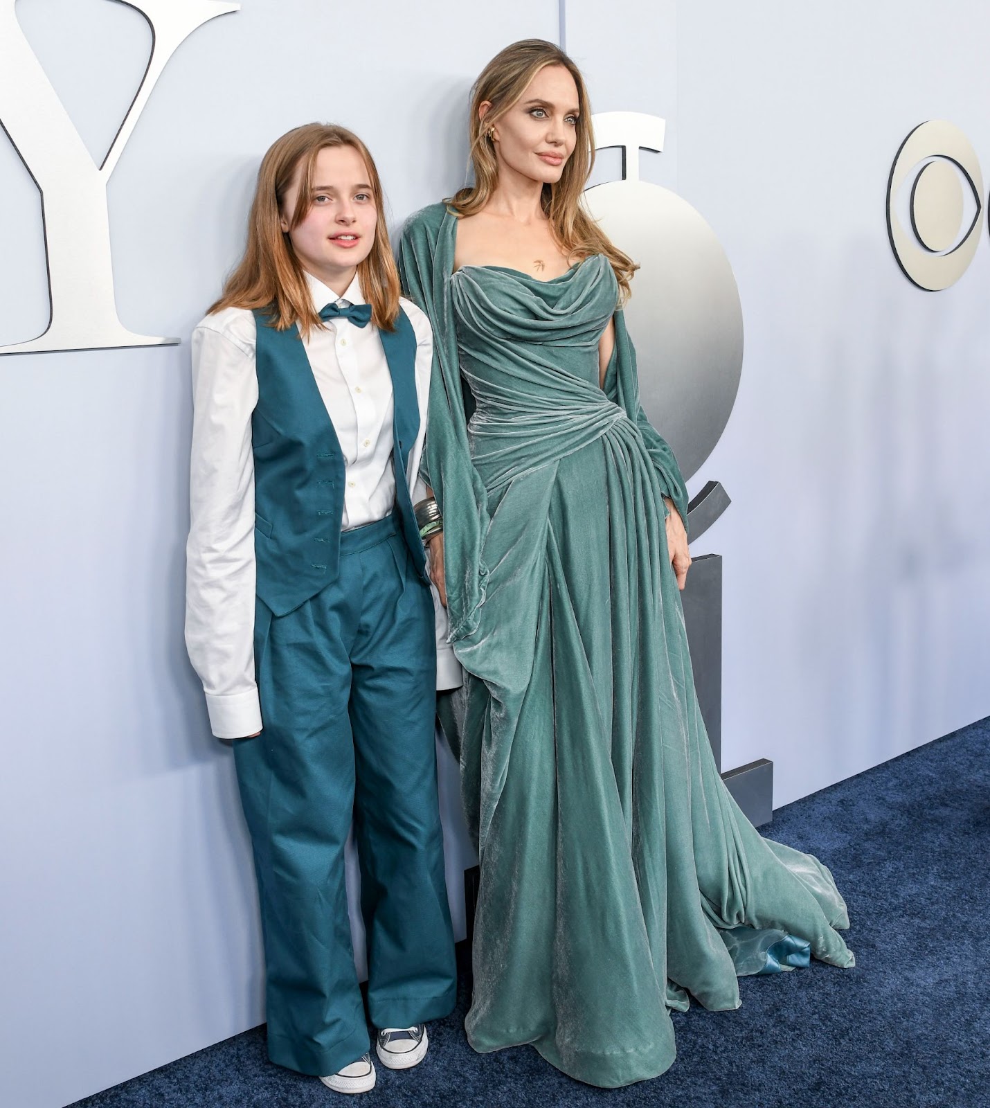 Vivienne Jolie-Pitt and Angelina Jolie at the 77th Annual Tony Awards on June 16, 2024, in New York. | Source: Getty Images