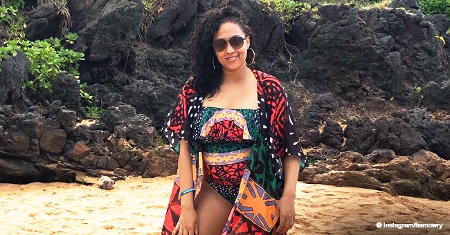 Tia Mowry flaunts her post-baby body in colorful swimsuit during family trip in Hawaii