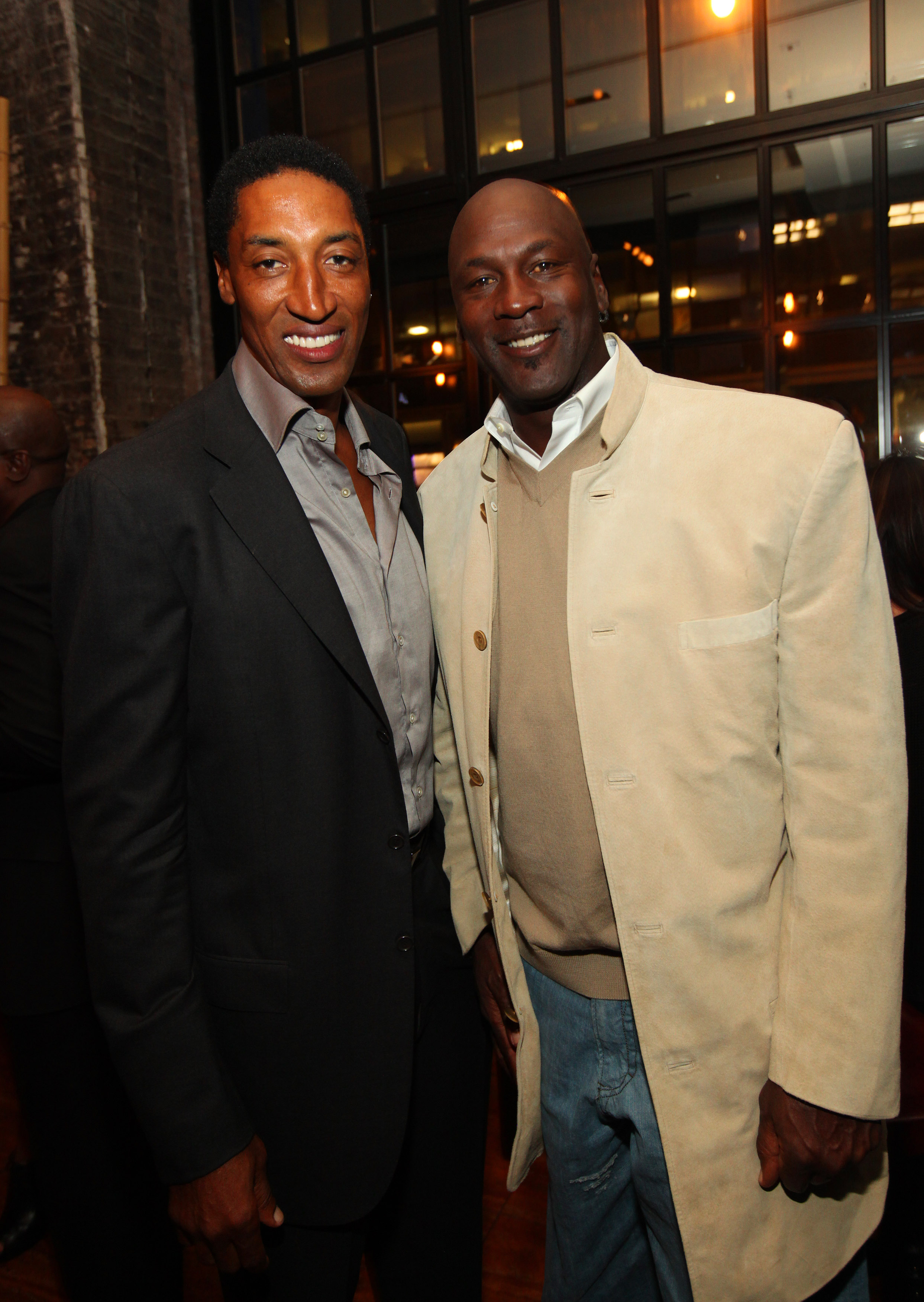 Michael Jordan and Scottie Pippen in Chicago in 2012. | Source: Getty Images
