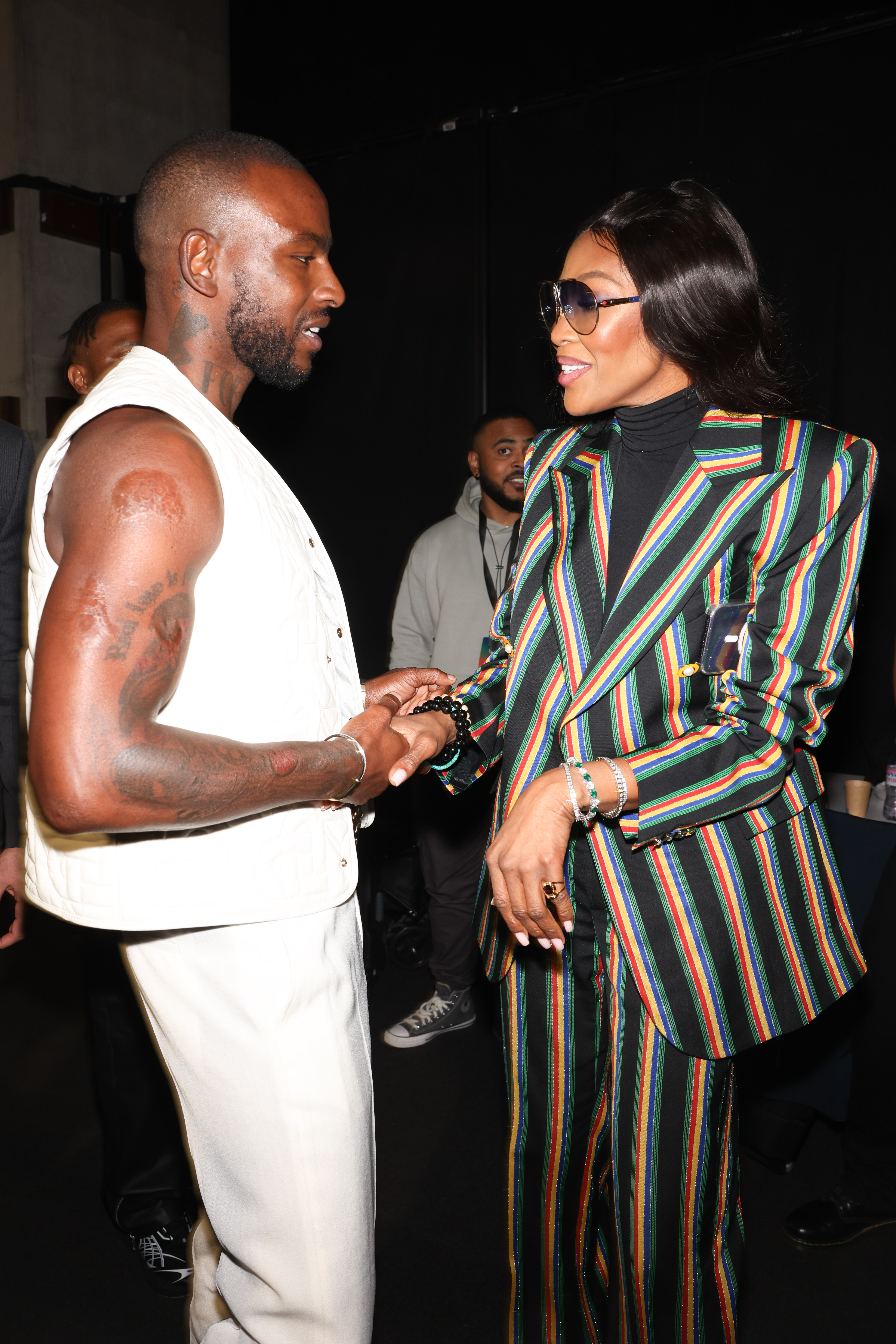 Naomi Campbell and Skepta in Paris in 2023 | Source: Getty Images