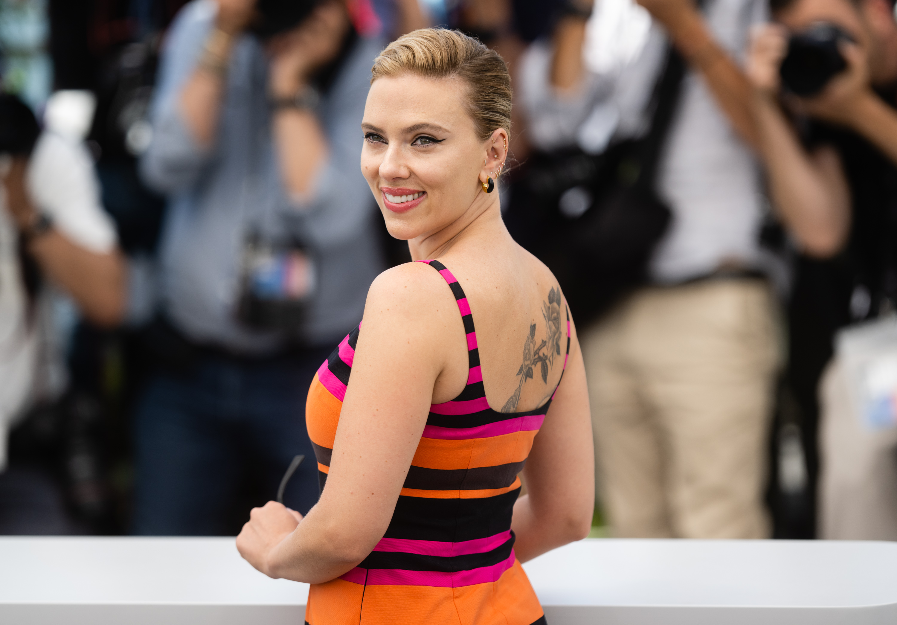 Scarlett Johansson attends the "Asteroid City" photocall at the 76th Annual Cannes Film Festival at Palais des Festivals on May 24, 2023 in Cannes, France. | Source: Getty Images