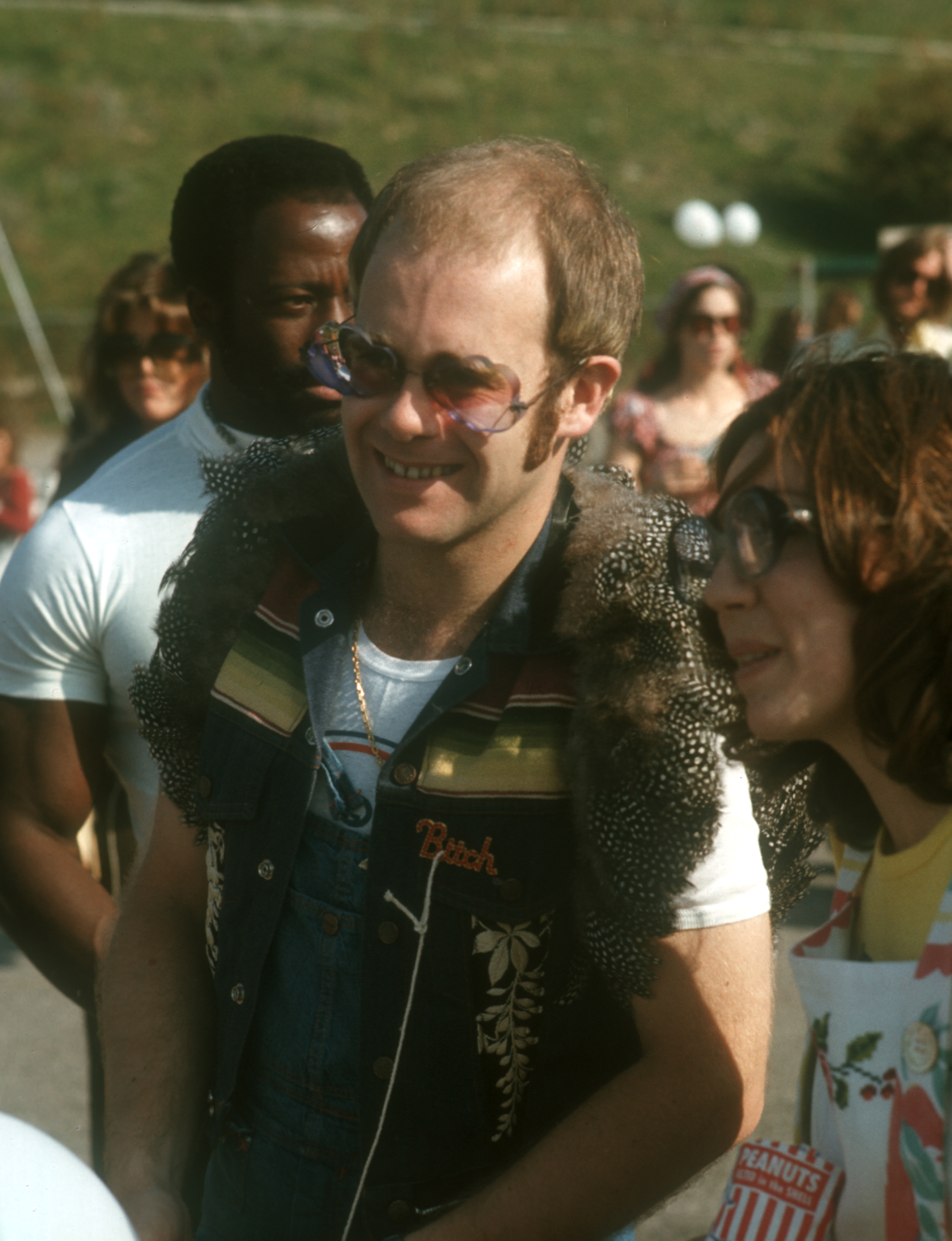 Elton John celebrates the launch of his "Elton John Tour" in 1974 | Source: Getty images