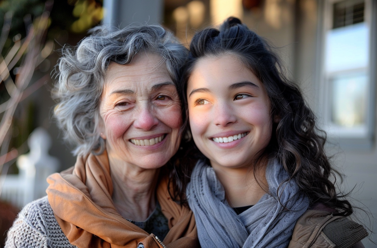 A mature woman and her daughter | Source: Midjourney