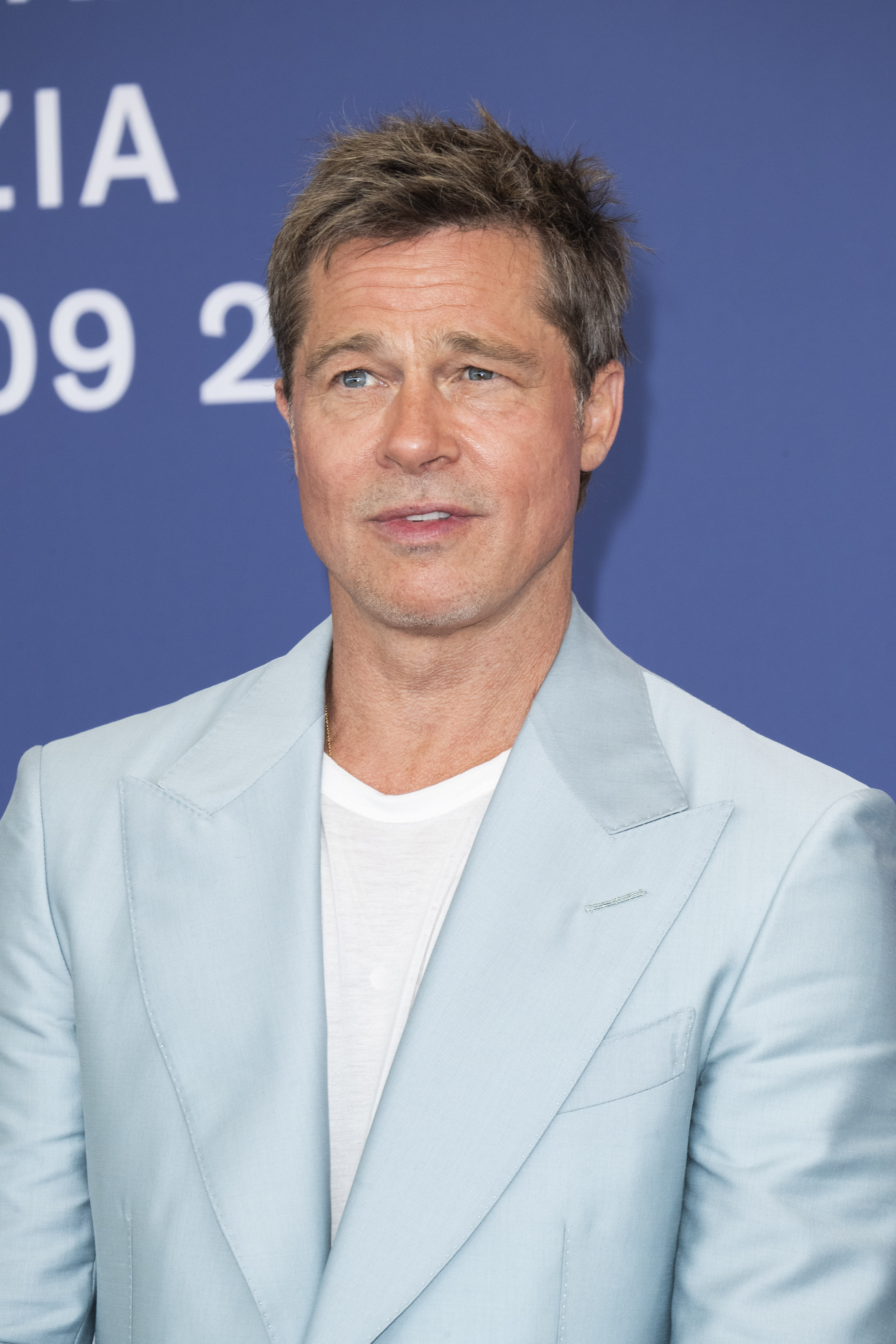 Brad Pitt at the "Wolfs" photocall during the 81st Venice International Film Festival at Palazzo del Casino on September 1, 2024, in Italy. | Source: Getty Images