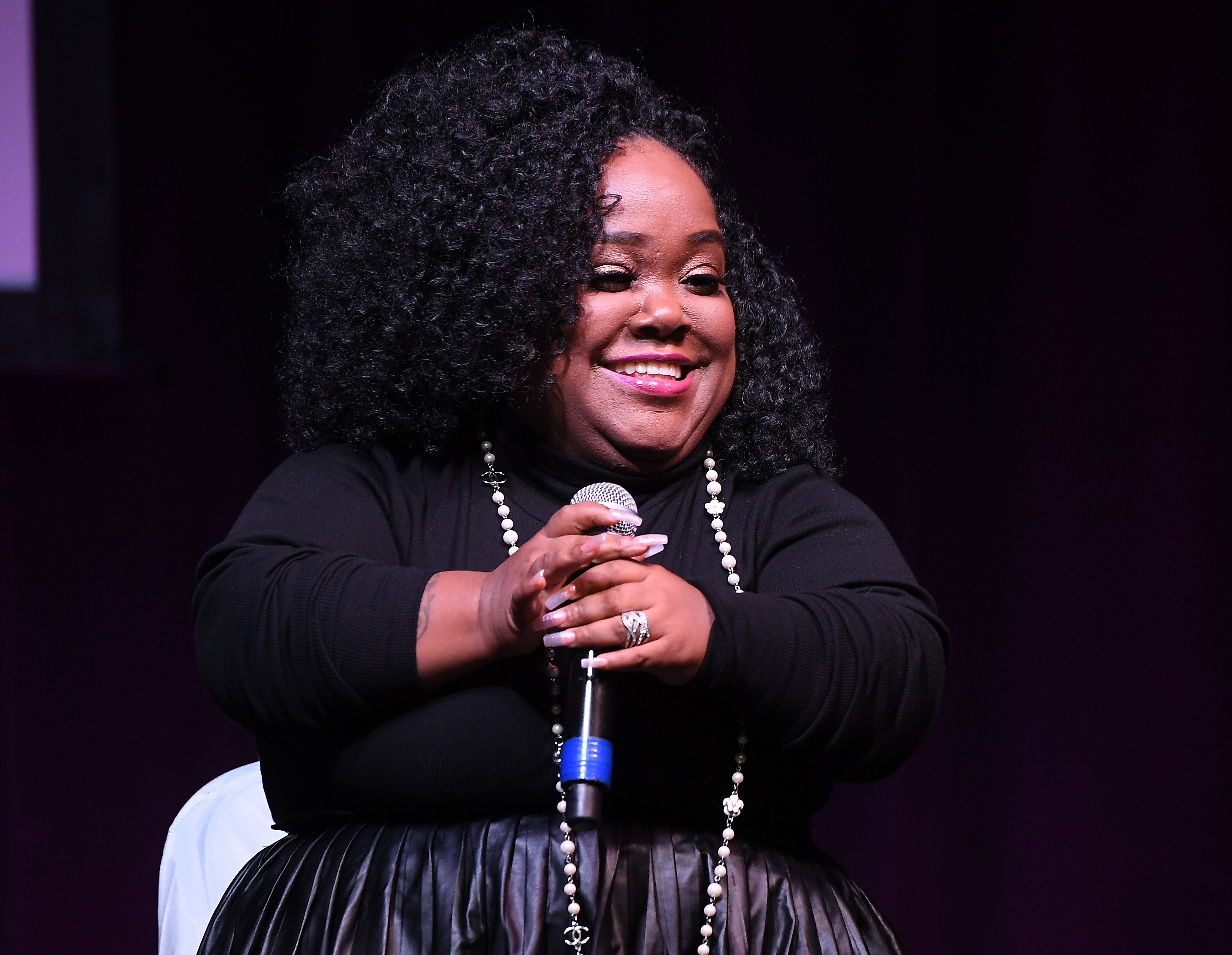 Ashley "Minnie" Ross speaks onstage during 2019 Atlanta Ultimate Women's Expo on November 10, 2019, in Atlanta, Georgia. | Source: Getty Images.