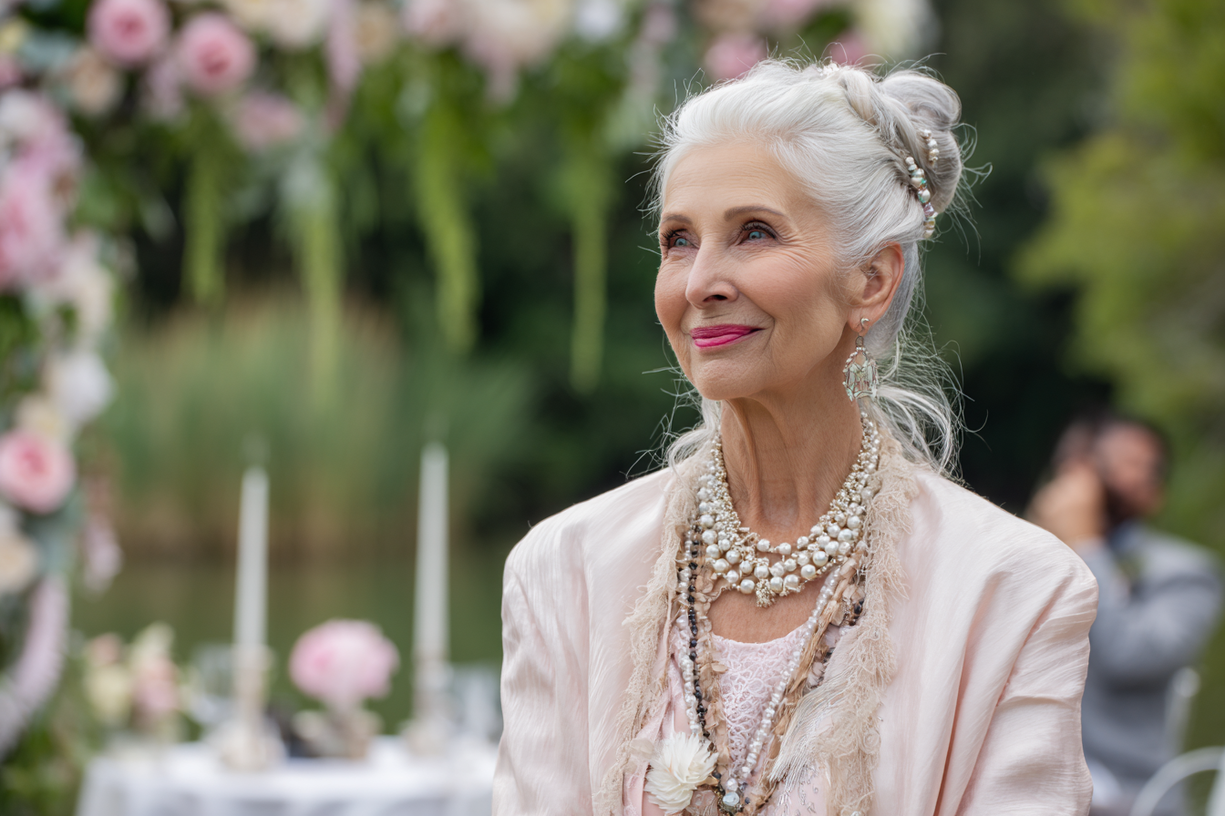 An older woman smiling | Source: Midjourney