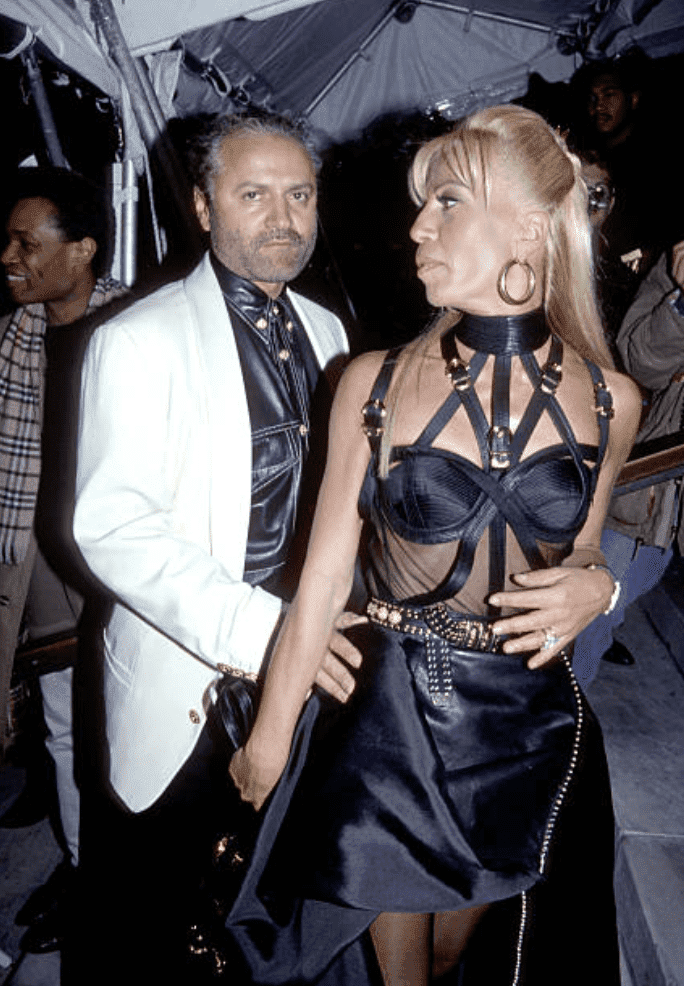 Gianni Versace and Donatella Versace at the Vogue Magazine 100th Anniversary in 1993, New York | Source: Getty Images