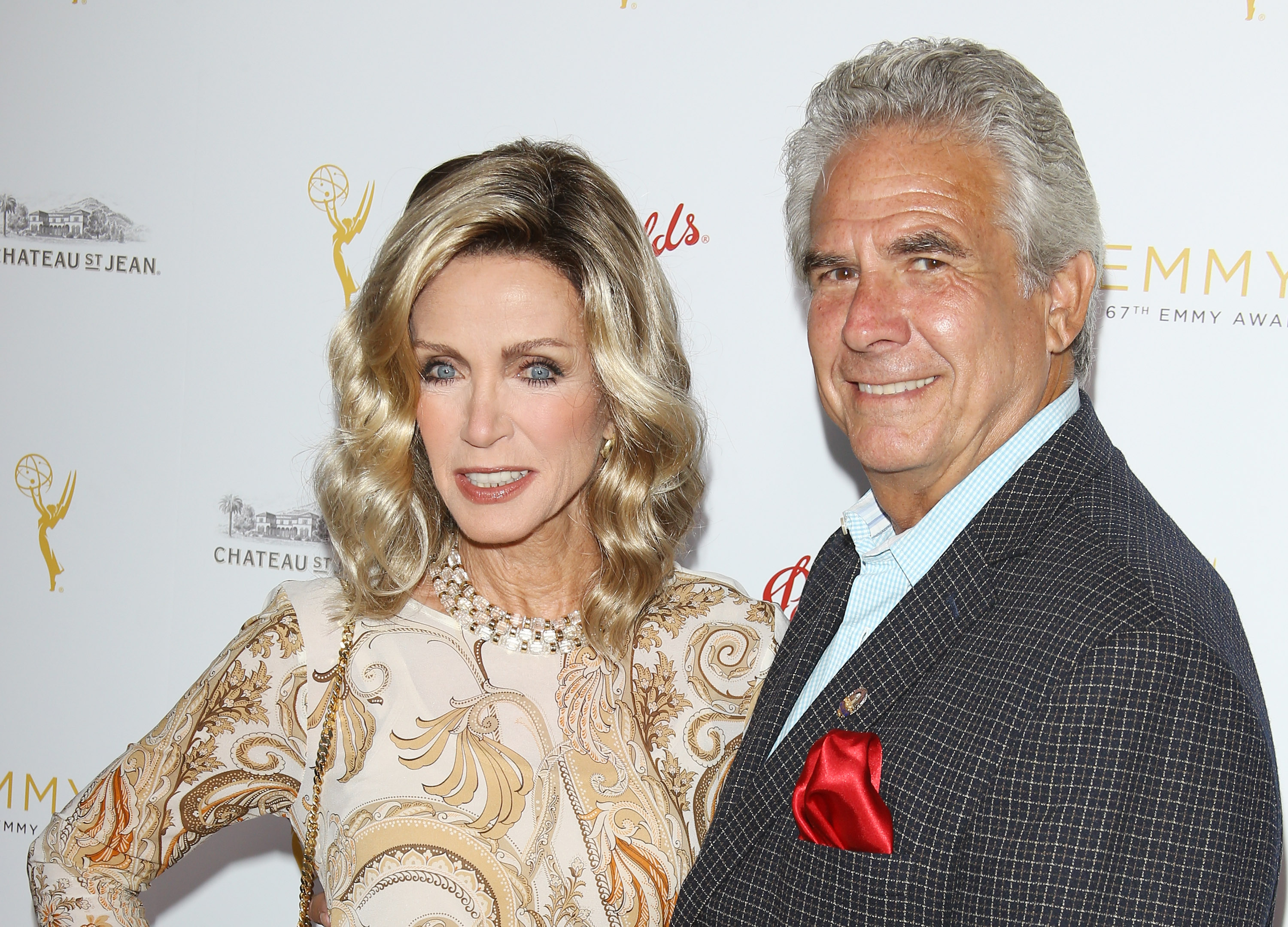 Donna Mills and Larry Gilman at the Television Academy cocktail reception to celebrate Daytime Programming Peer Group on August 26, 2015, in Beverly Hills, California | Source: Getty Images