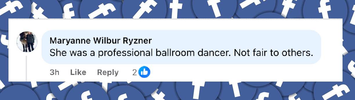 A netizen reacts to Hilaria Baldwin's participation in "Dancing With the Stars," from a post dated September 23, 2025 | Source: Facebook/dancingwiththestars