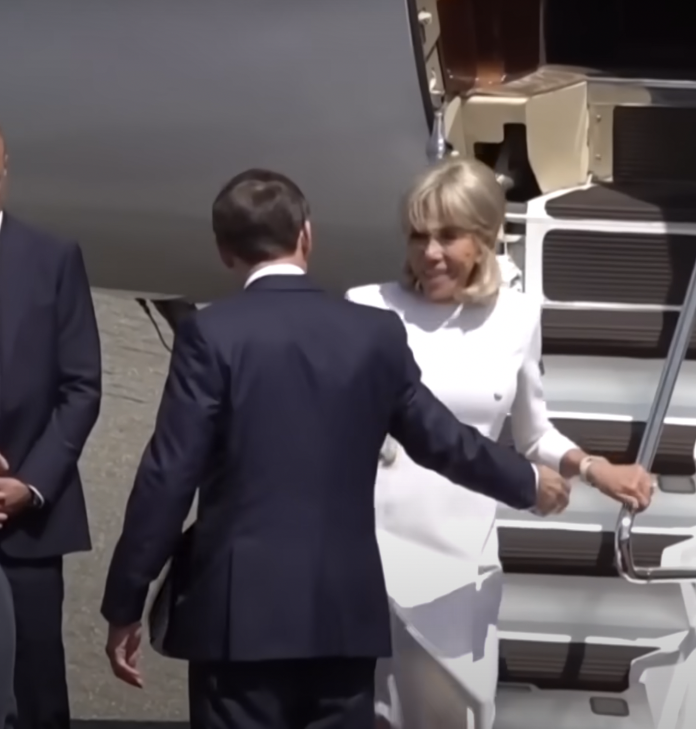 President Emmanuel and Brigitte Macron from a video dated July 9, 2025. | Source: YouTube/Sky News Australia