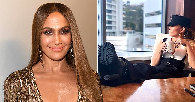 J Lo, 51, Shows Age-Defying Beauty Posing in an Office with Her Feet up ...