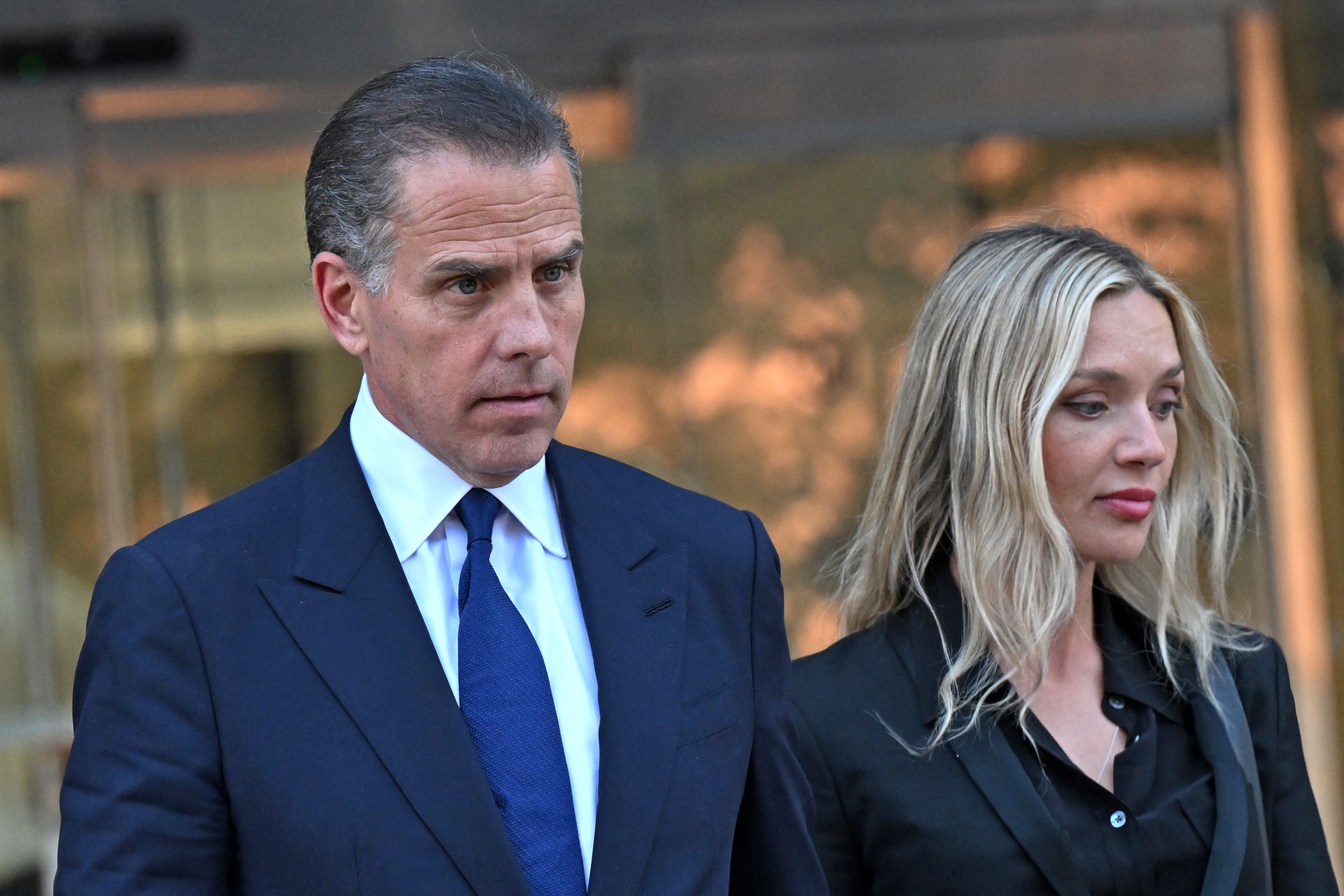 Hunter Biden and his wife, Melissa Cohen, leave court after his guilty plea in his trial on tax evasion in Los Angeles, California, on September 5, 2024. | Source: Getty Images