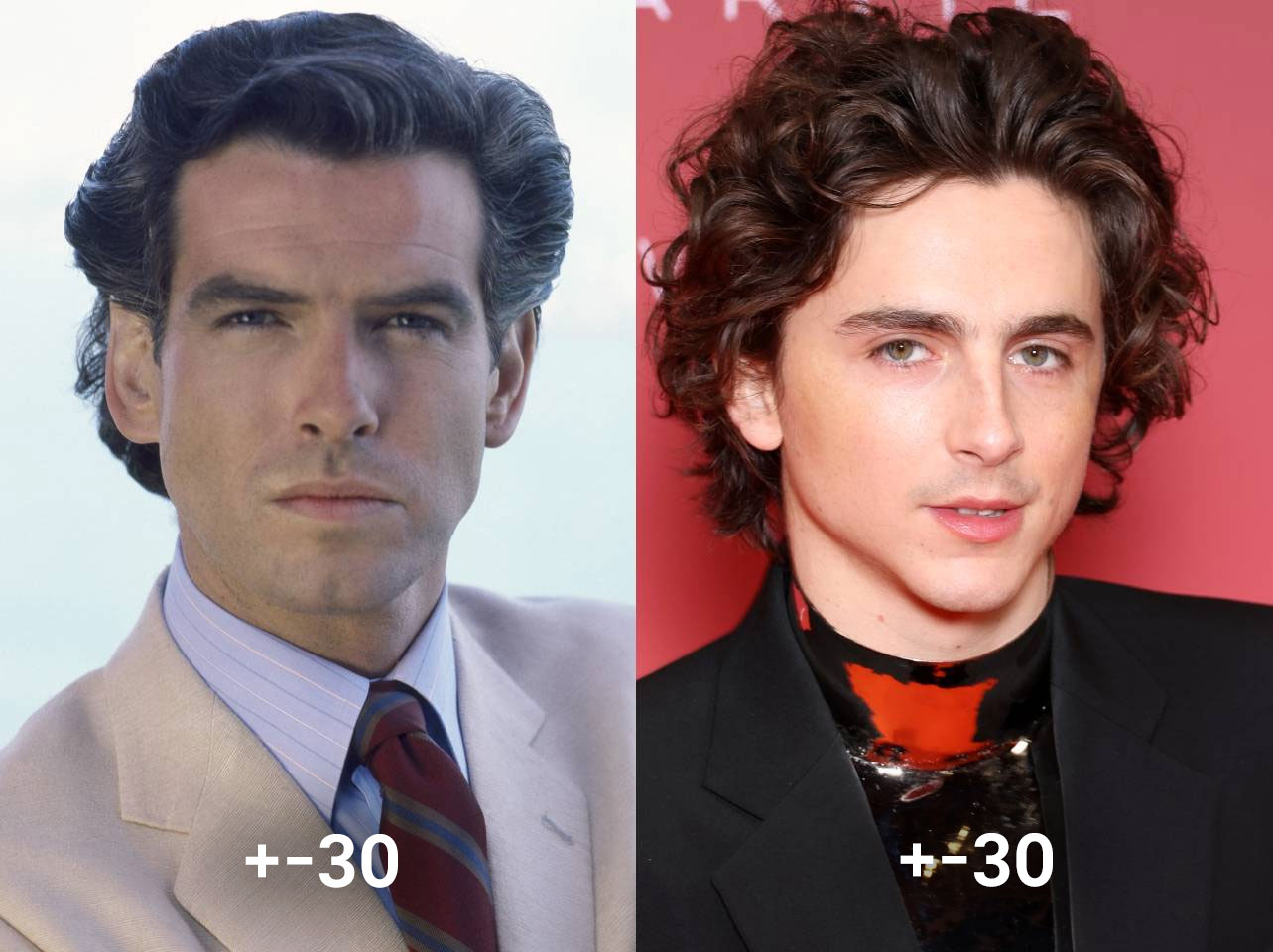 Pierce Brosnan [Left]. Timothee Chalamet [Right] | Source: Getty Images
