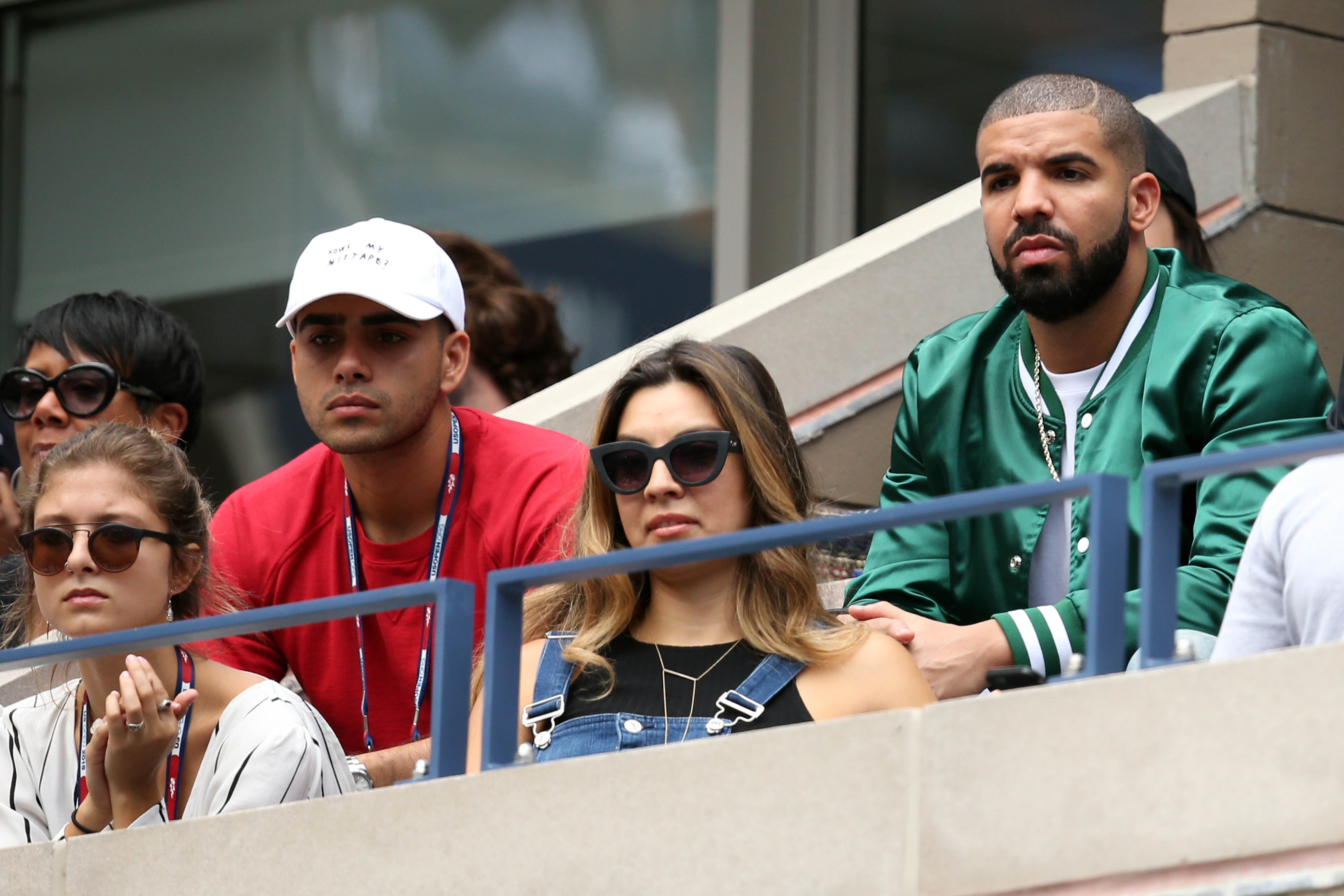 Drake attends the Women's Singles Semifinals match between Roberta Vinci of Italy and Serena Williams on day 12 of the 2015 US Open | Source: Getty Images