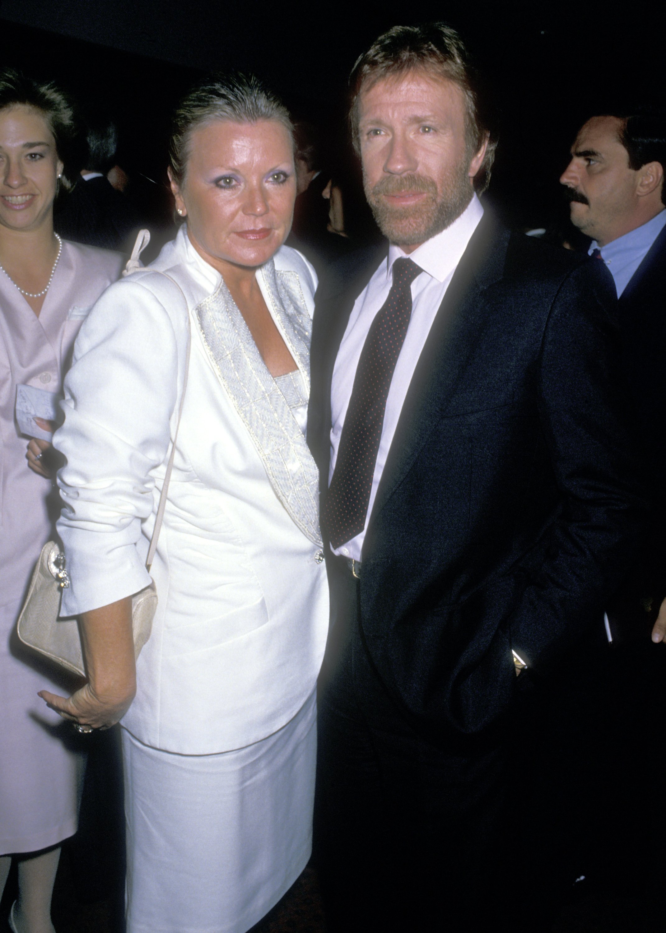 Chuck Norris and Diane Holechek pose for a picture at the American Film Market Party on March 24, 1981, at Samuel Goldwyn Theatre in Beverly Hills, California | Source: Getty Images
