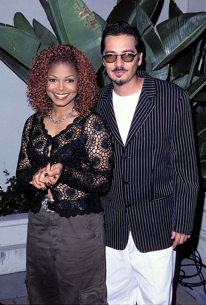 Janet Jackson and Rene Elizondo during the album release party for "The Velvet Rope" at Sony Pictures Studios in Culver City, California, United States. | Source: Getty Images