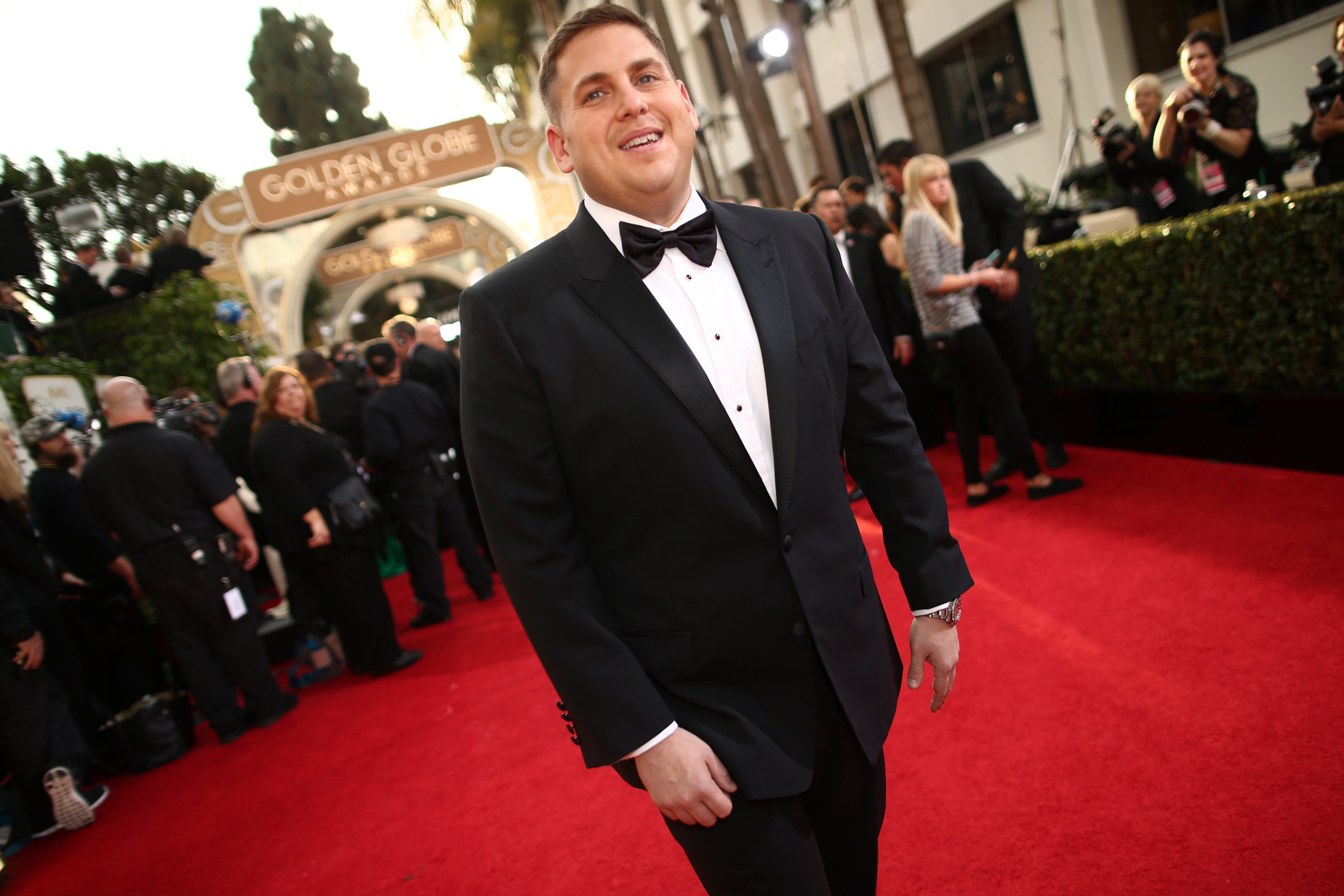 Jonah Hill at the 71st Annual Golden Globe Awards hosted at the Beverly Hilton Hotel in Beverly Hills, California, on January 12, 2014. | Source: Getty Images