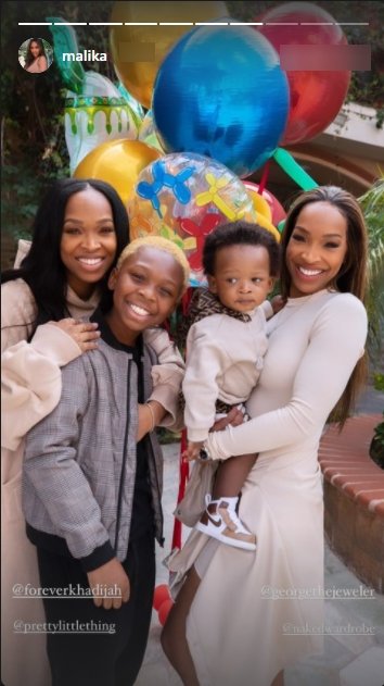 Malika Haqq in a photo with her sister Khadijah Haqq and their sons, Ace and Christian. | Photo: Instagram/malika