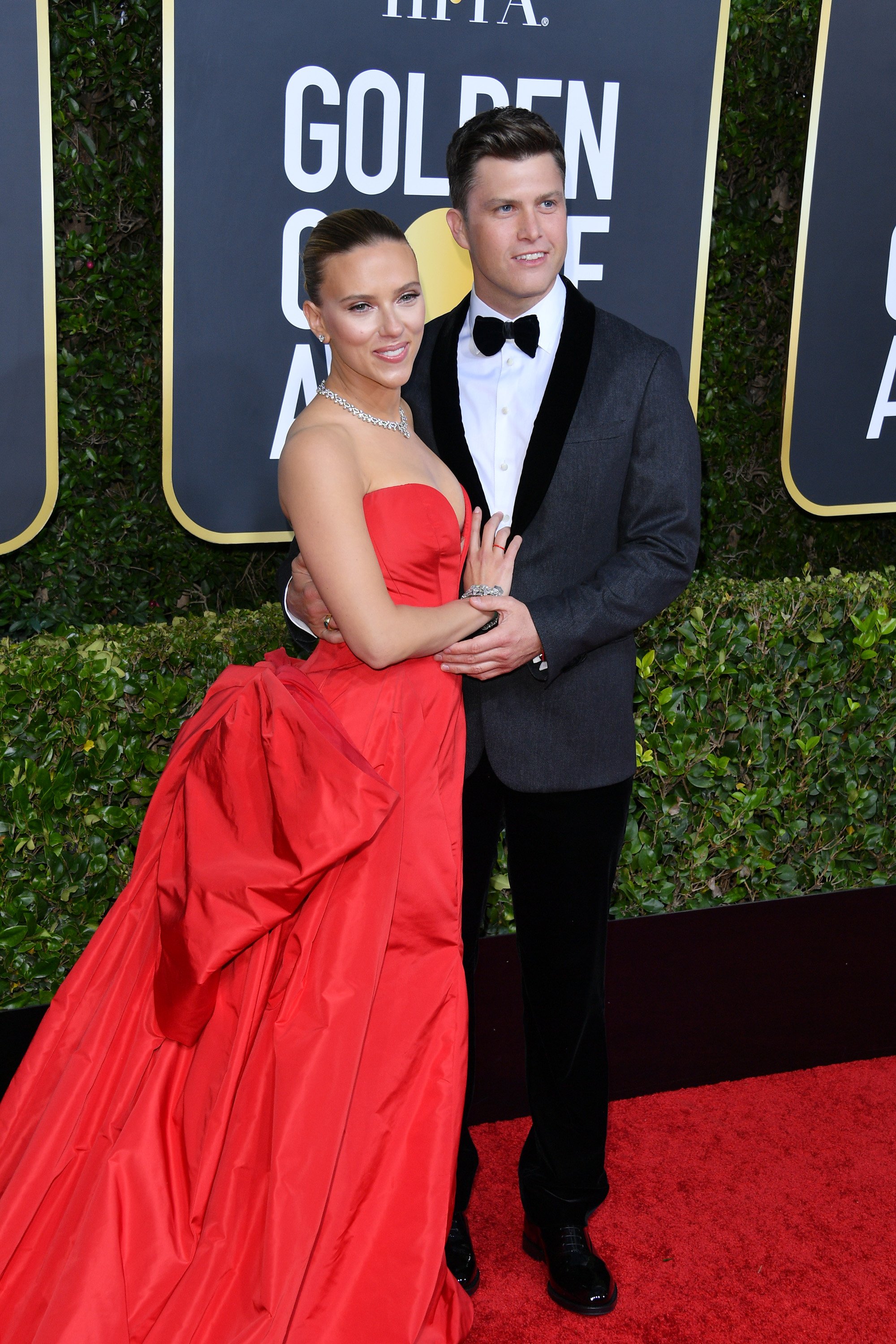 Scarlett Johansson and Colin Jost attend the 77th Annual Golden Globe Awards at The Beverly Hilton Hotel on January 05, 2020 in Beverly Hills, California | Photo: Getty Images