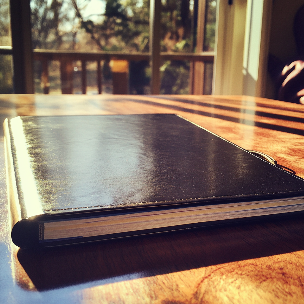 A folder on a coffee table | Source: Midjourney