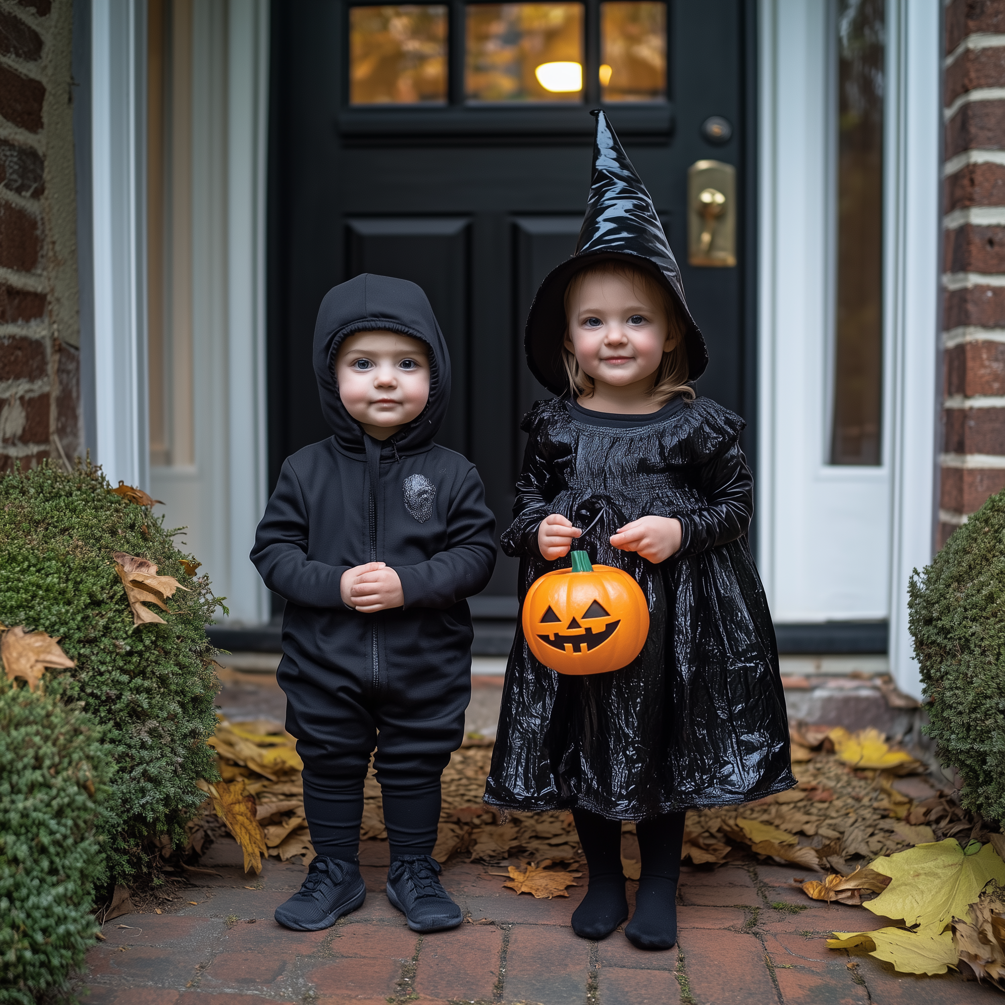 Children in Halloween costumes | Source: Midjourney