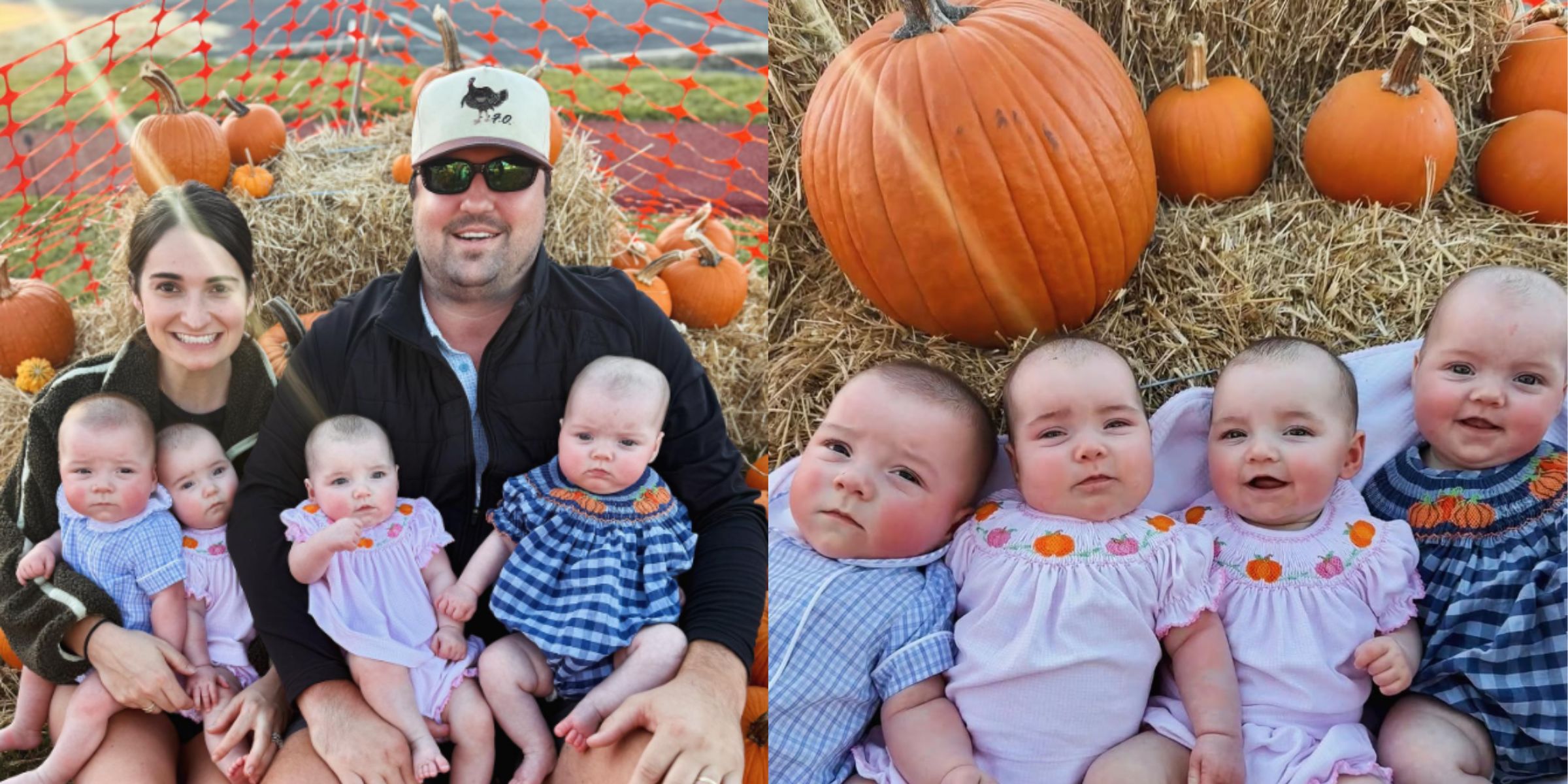 Katie Grant Dickson and George Traweek Dickson II with their quadruplets, 2025 | Source: Instagram/katie.grant.dickson