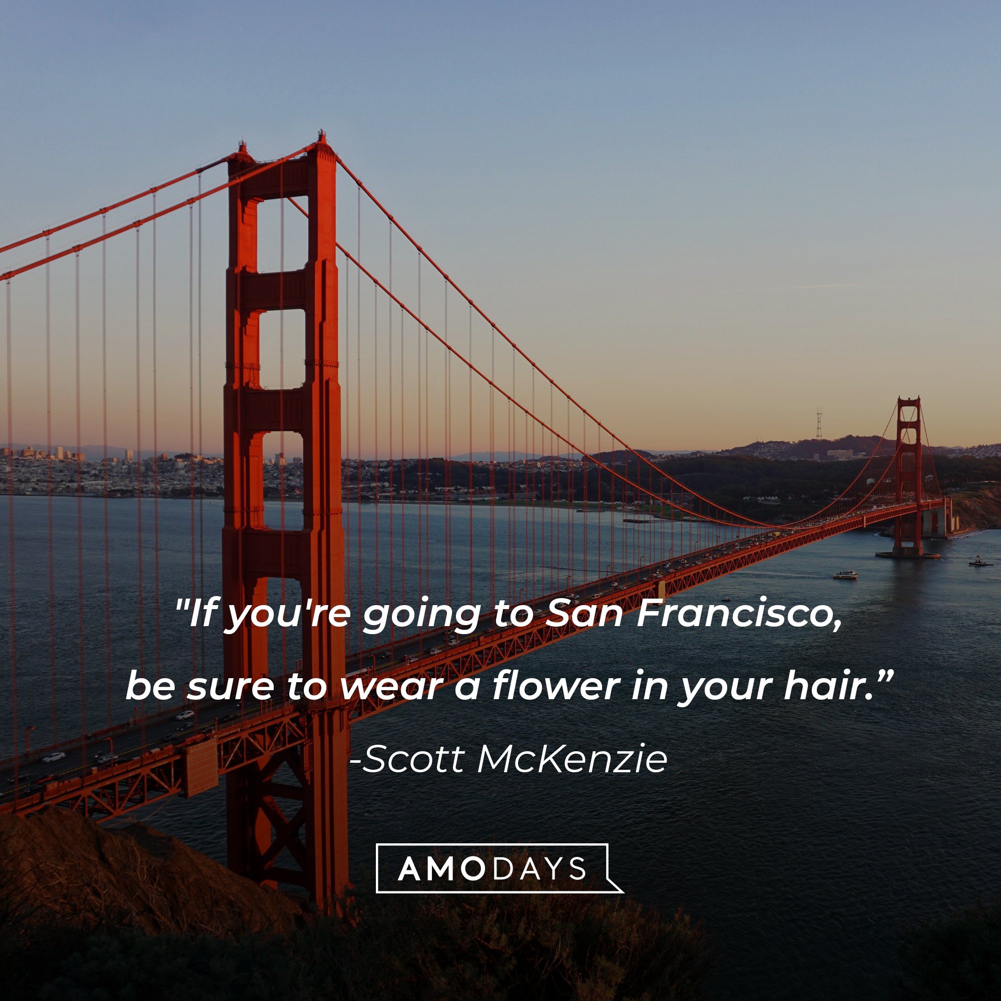 Scott McKenzie’s quote:  "If you're going to San Francisco, be sure to wear some flowers in your hair." | Image: AmoDays