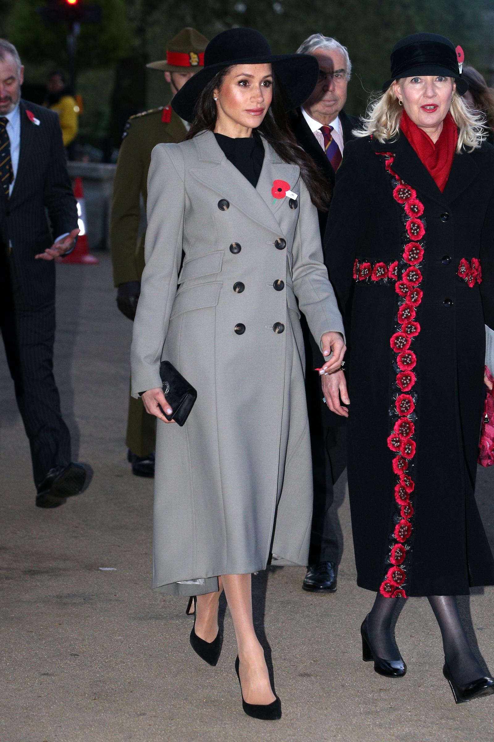 Meghan Markle attends an Anzac Day dawn service at Hyde Park Corner on April 25, 2018 in London, England | Source: Getty Images