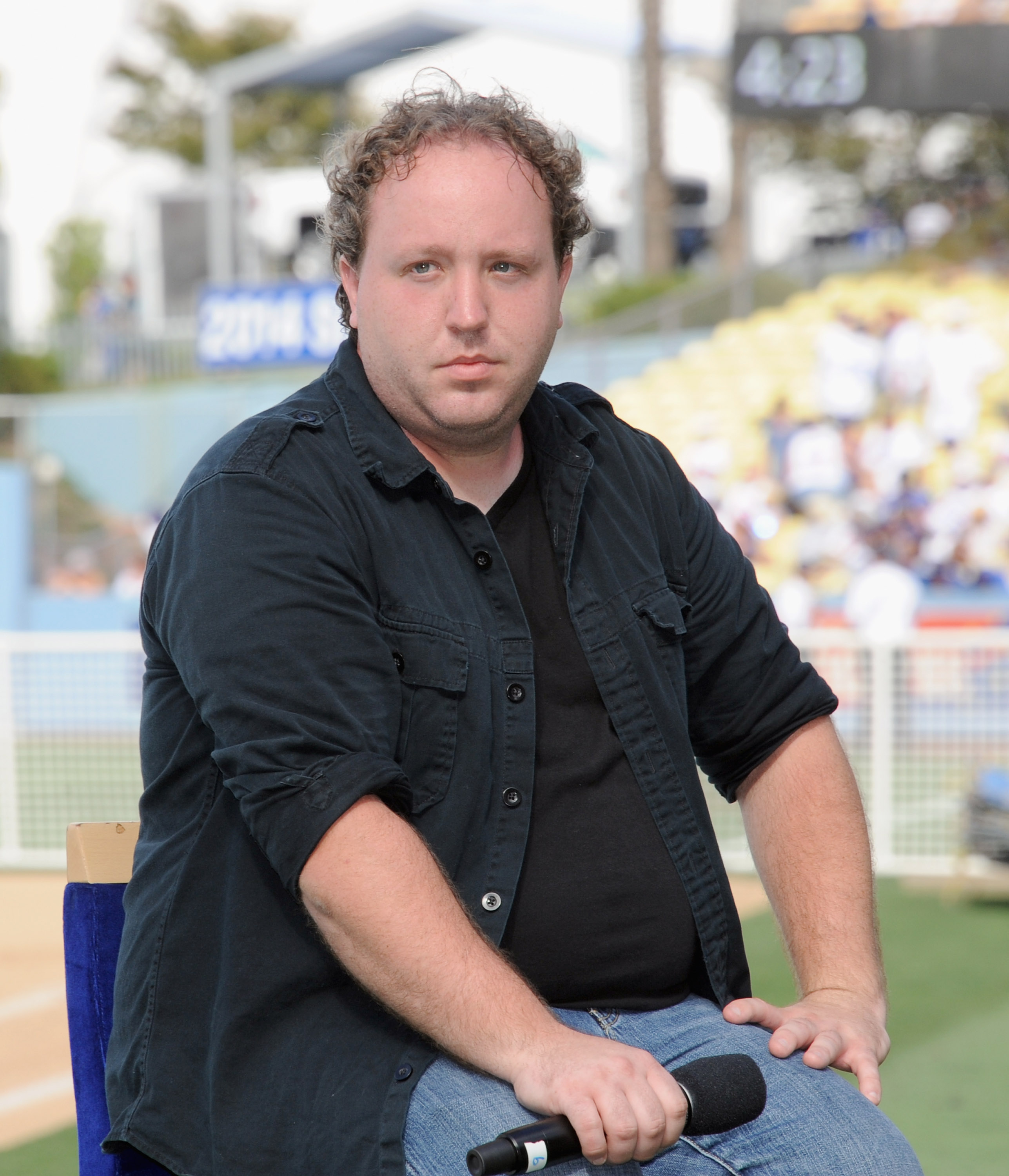 Shane Obedzinski on the field before the screening of "Sandlot" and following the MLB game between the San Diego Padres and Los Angeles Dodgers at Dodger Stadium on September 1, 2013, in Los Angeles, California | Source: Getty Images