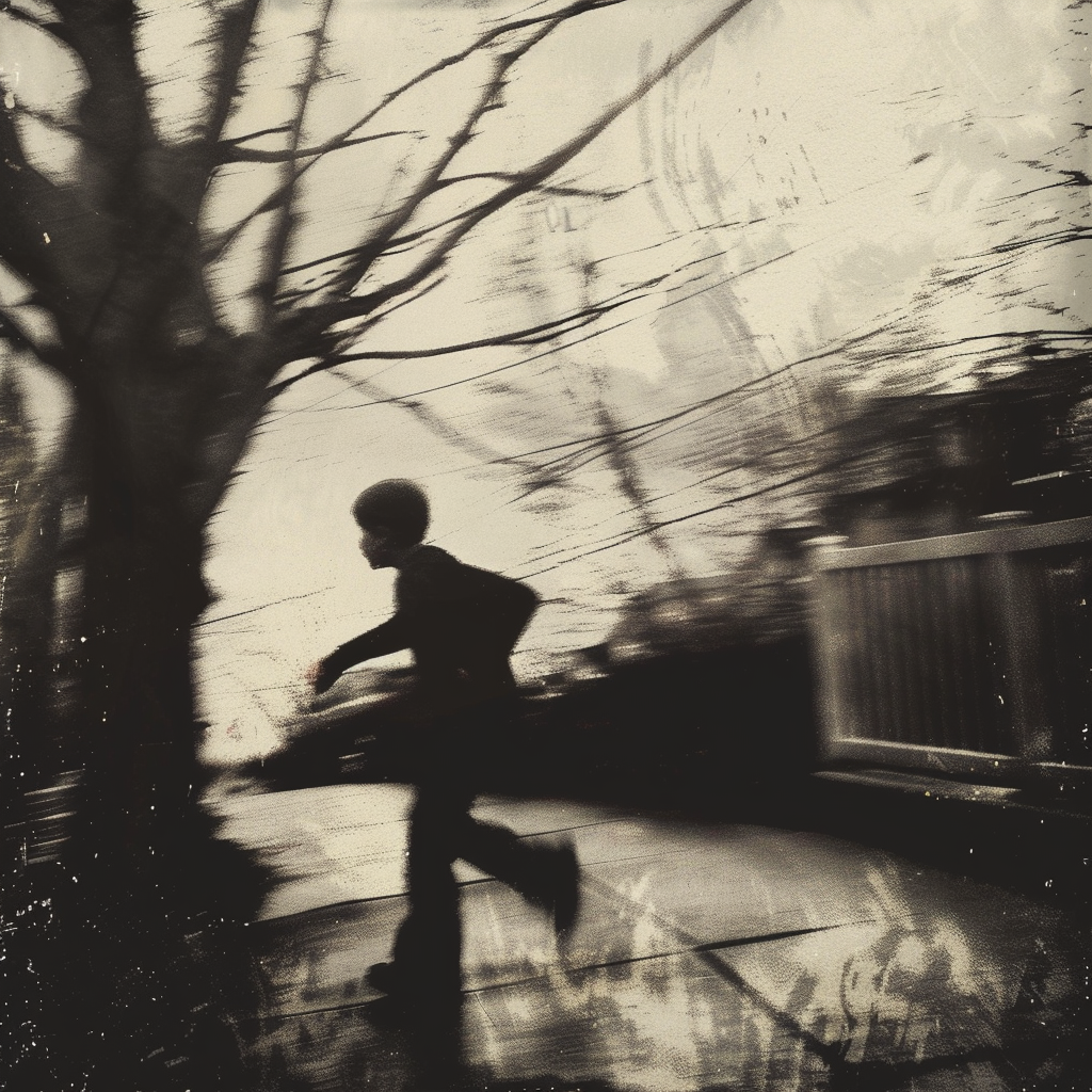 A boy running away | Source: Midjourney