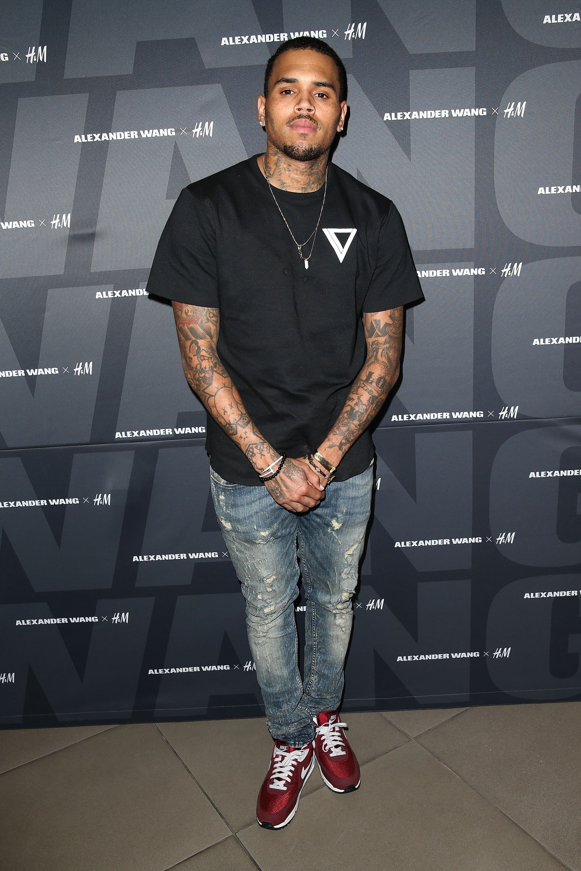 Chris Brown at the Alexander Wang x H&M Pre-Shop Party on November 5, 2014 in California. | Photo: Getty Images