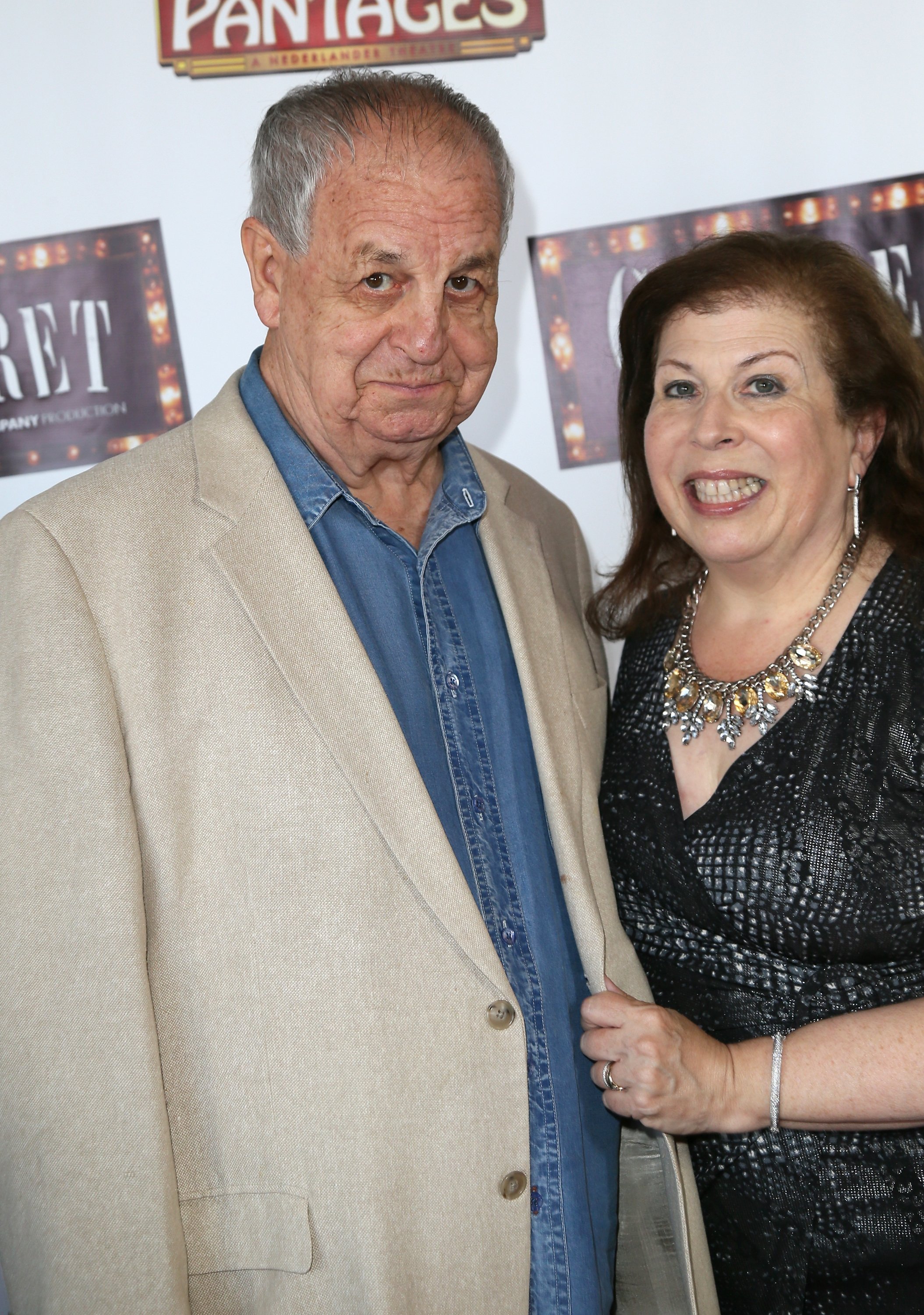 Paul Dooley (L) and Winnie Holzman arrive at the opening of "Cabaret" at the Pantages Theatre on July 20, 2016 in Hollywood, California | Source: Getty Images 
