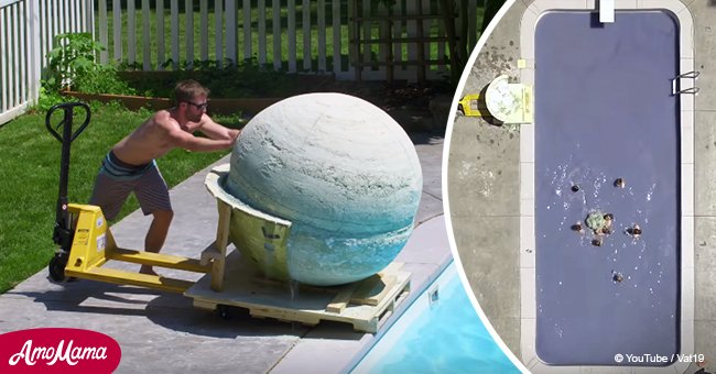 Man rolled world’s largest bath bomb into a pool and the fizzy reaction went viral 