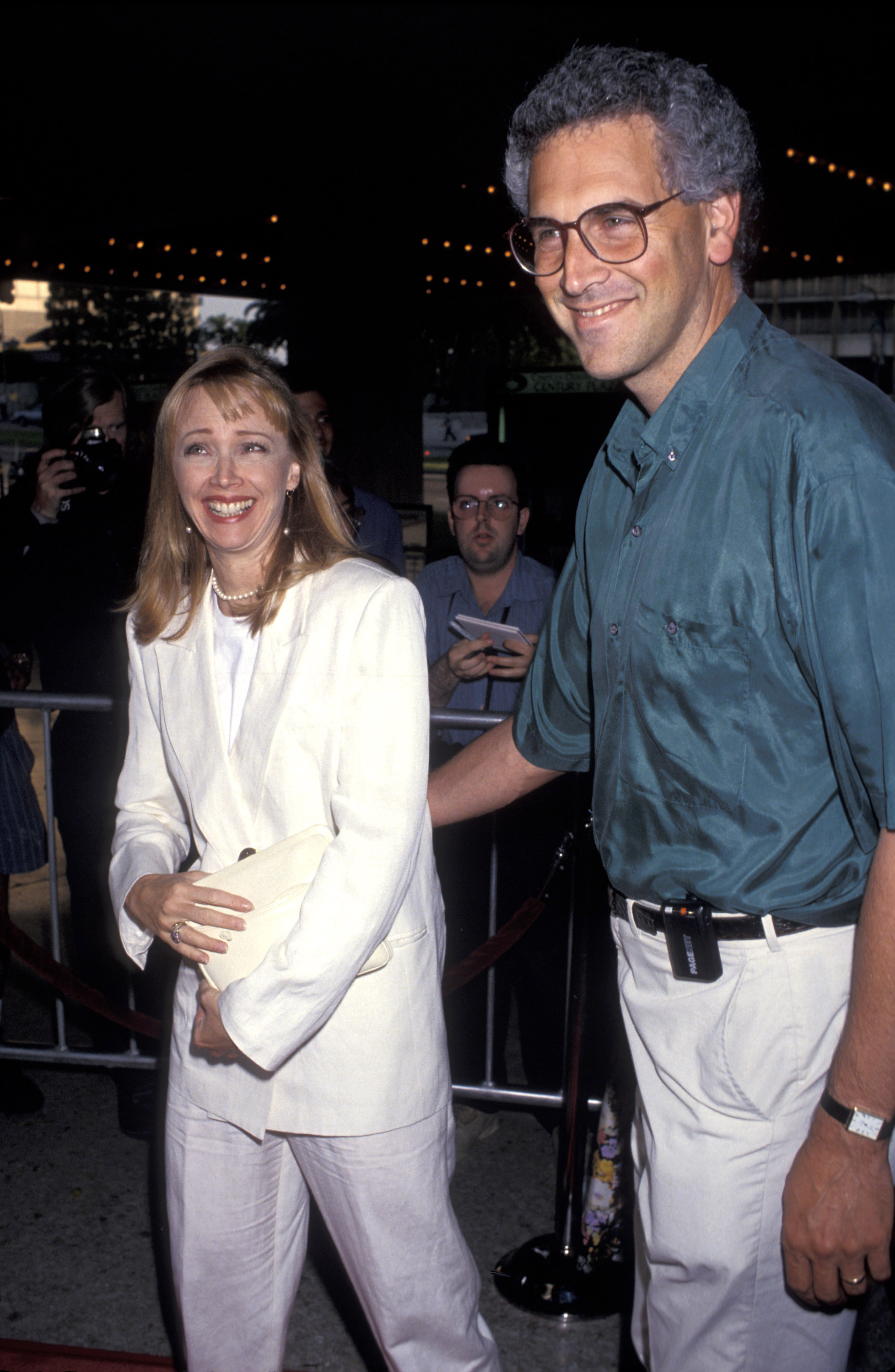 The actress with Bruce Tyson during "Sleepless In Seattle" premiere in 1993 | Source: Getty Images