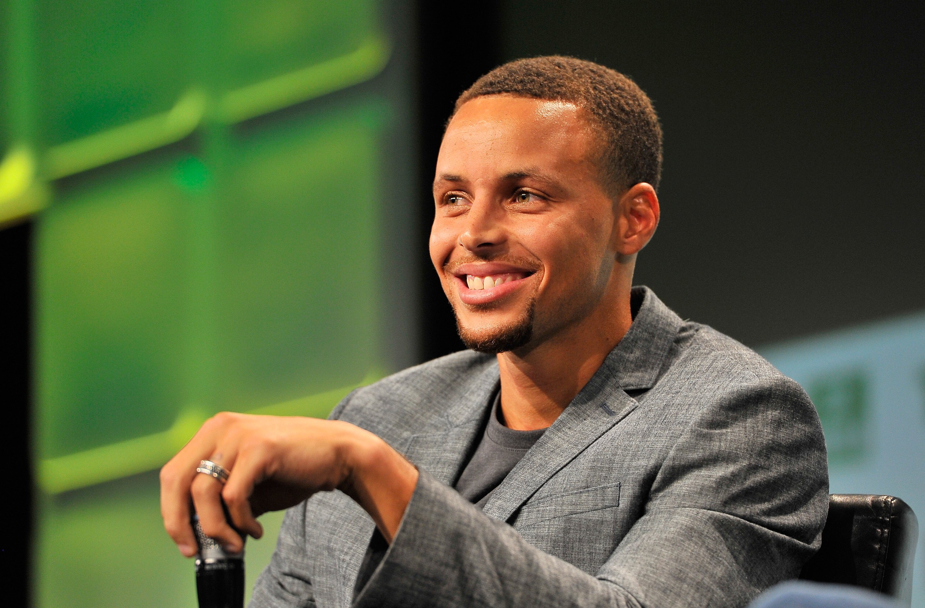 Stephen Curry during a speaking engagement in San Francisco in September 2016. | Photo: Getty Images