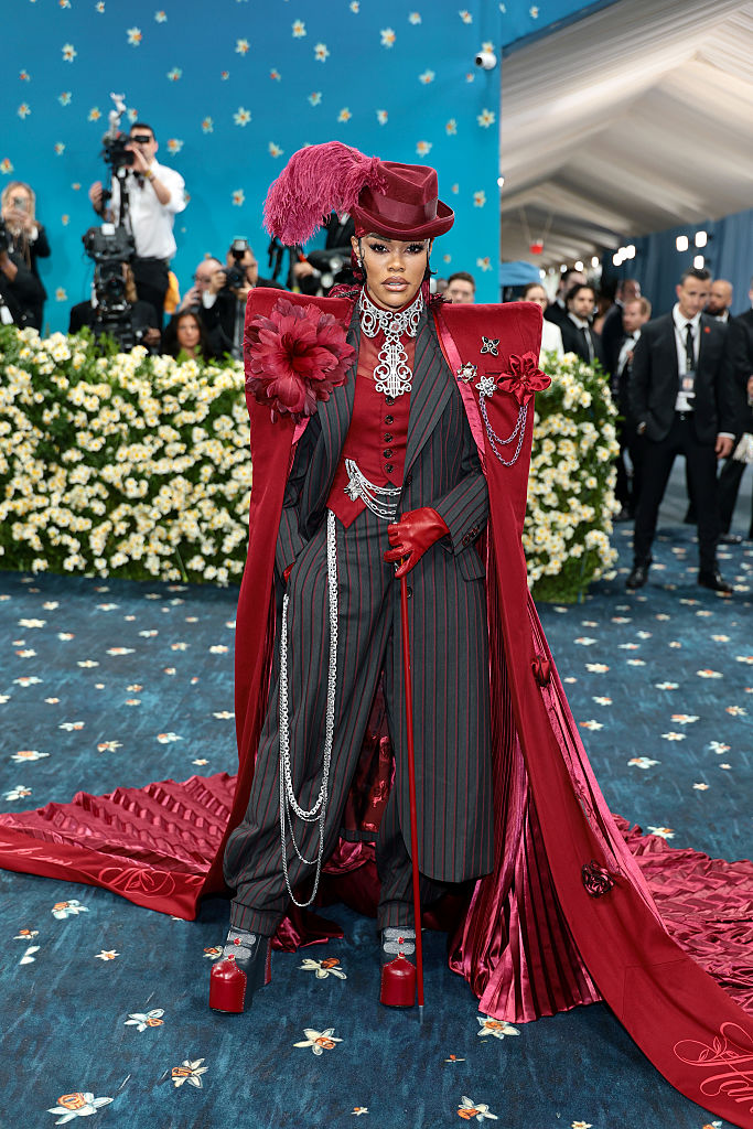 Teyana Taylor attends the 2025 Met Gala at the Metropolitan Museum of Art in New York City on May 5, celebrating the theme "Superfine: Tailoring Black Style."