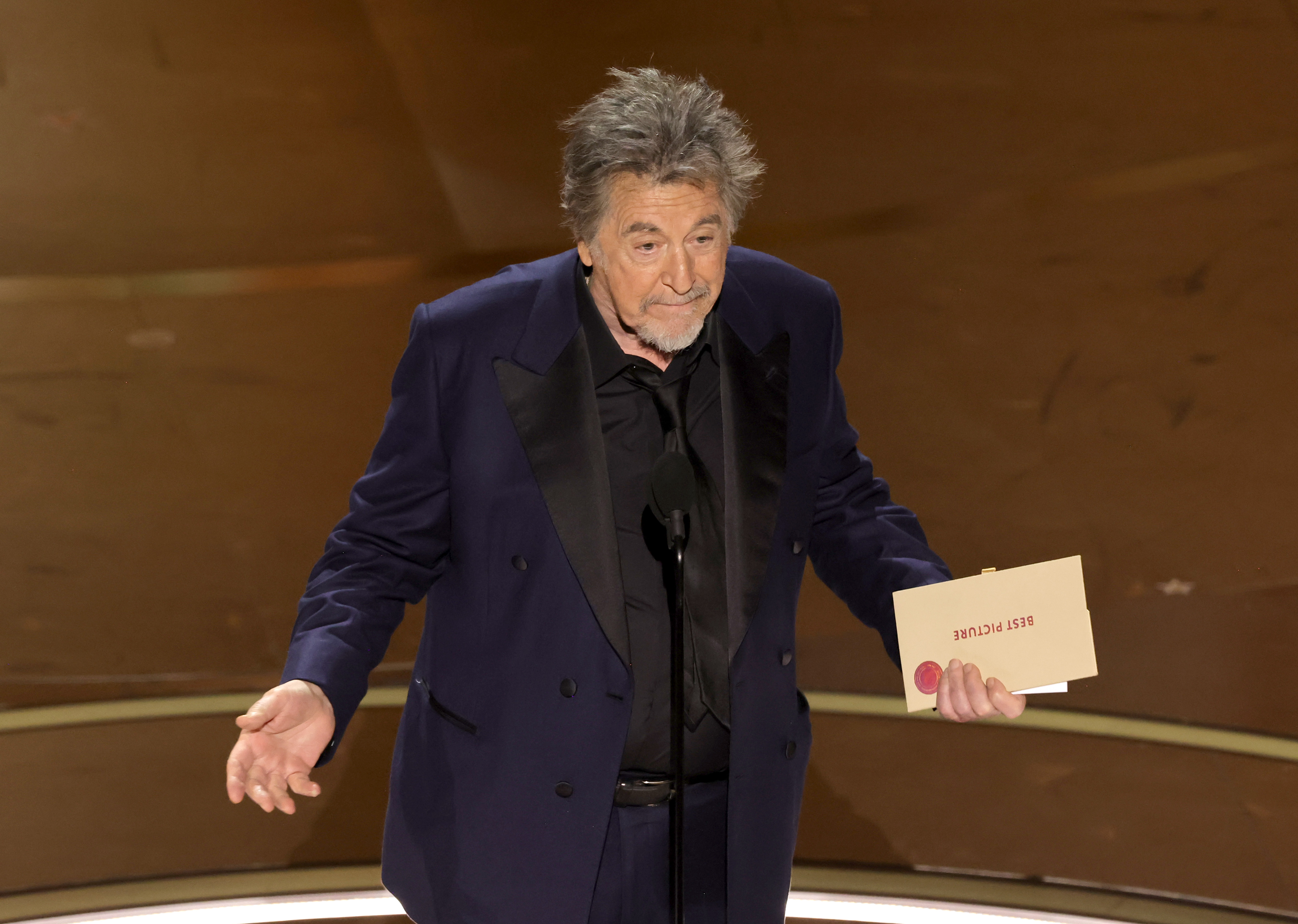 Al Pacino speaks onstage during the 96th Annual Academy Awards on March 10, 2024 in Hollywood, California | Source:  Getty Images
