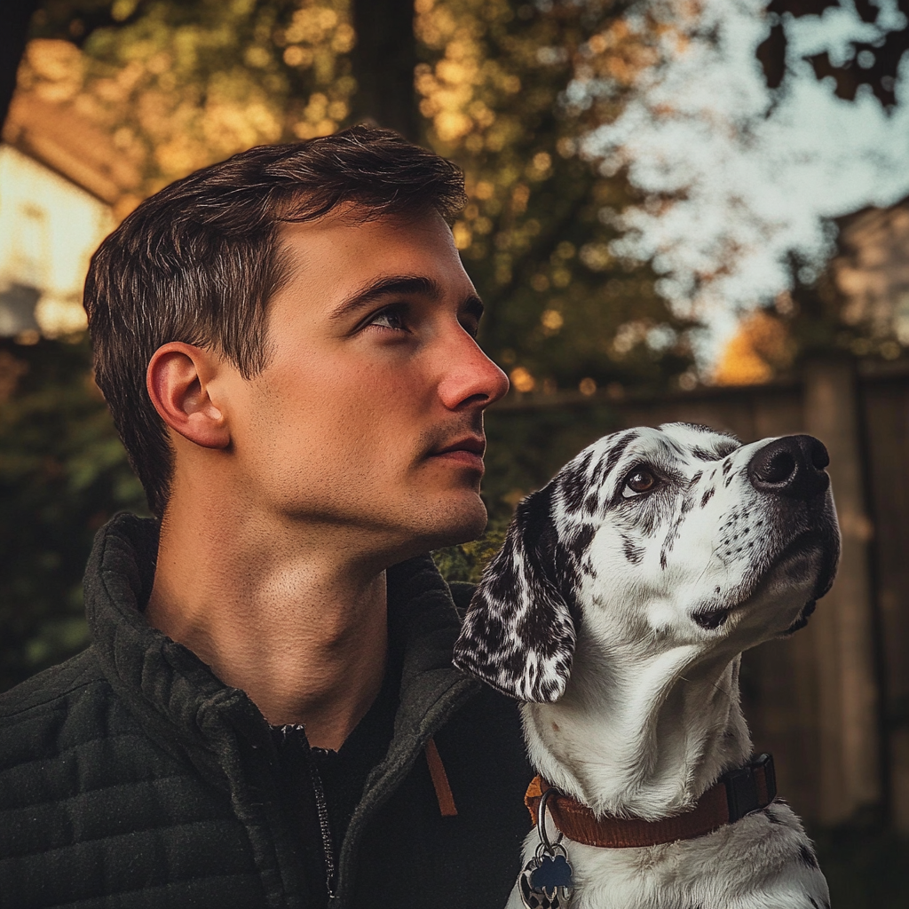 A man with his dog | Source: Midjourney