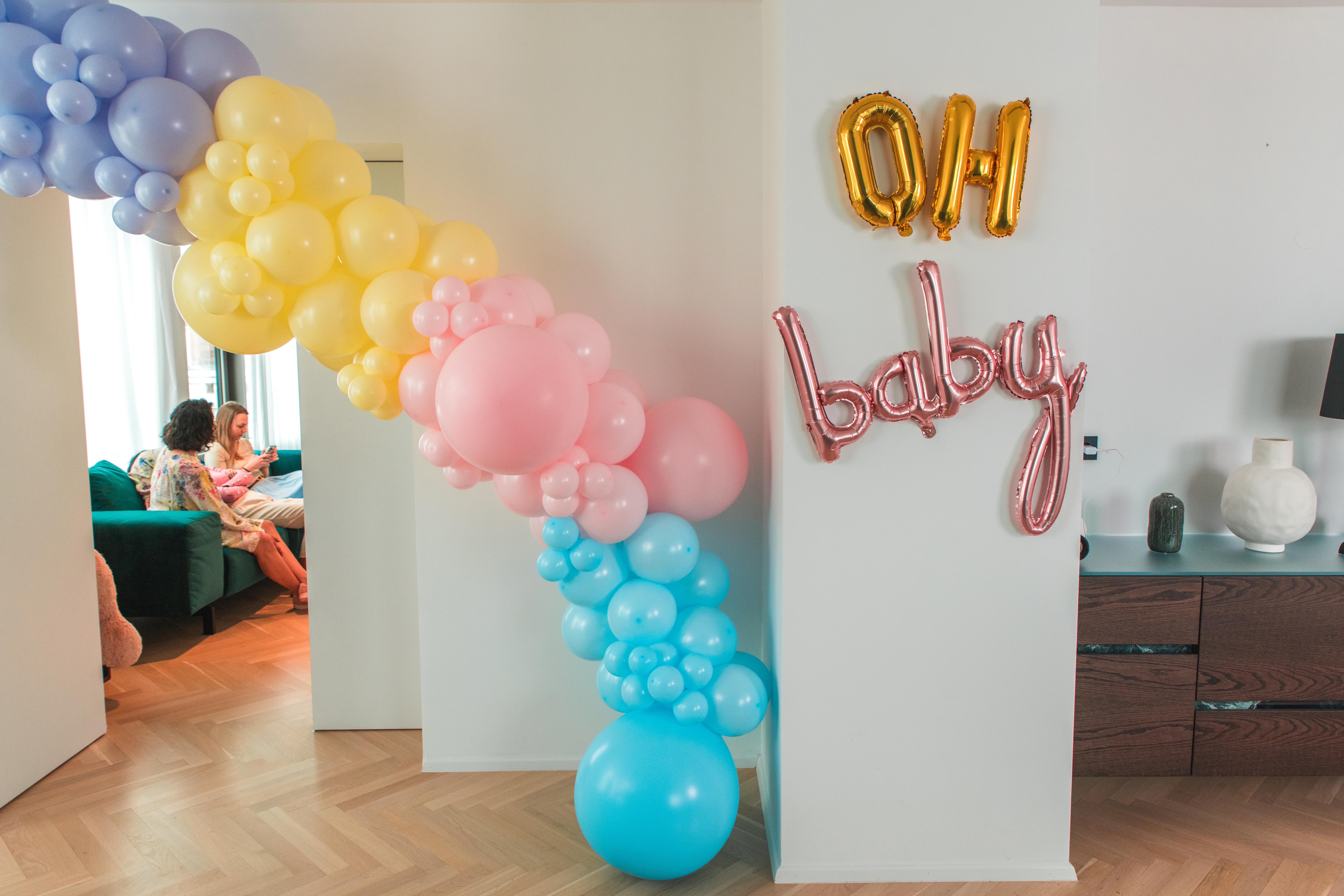 Baby Shower Elegance with a Rainbow Baloons | Source: Getty Images