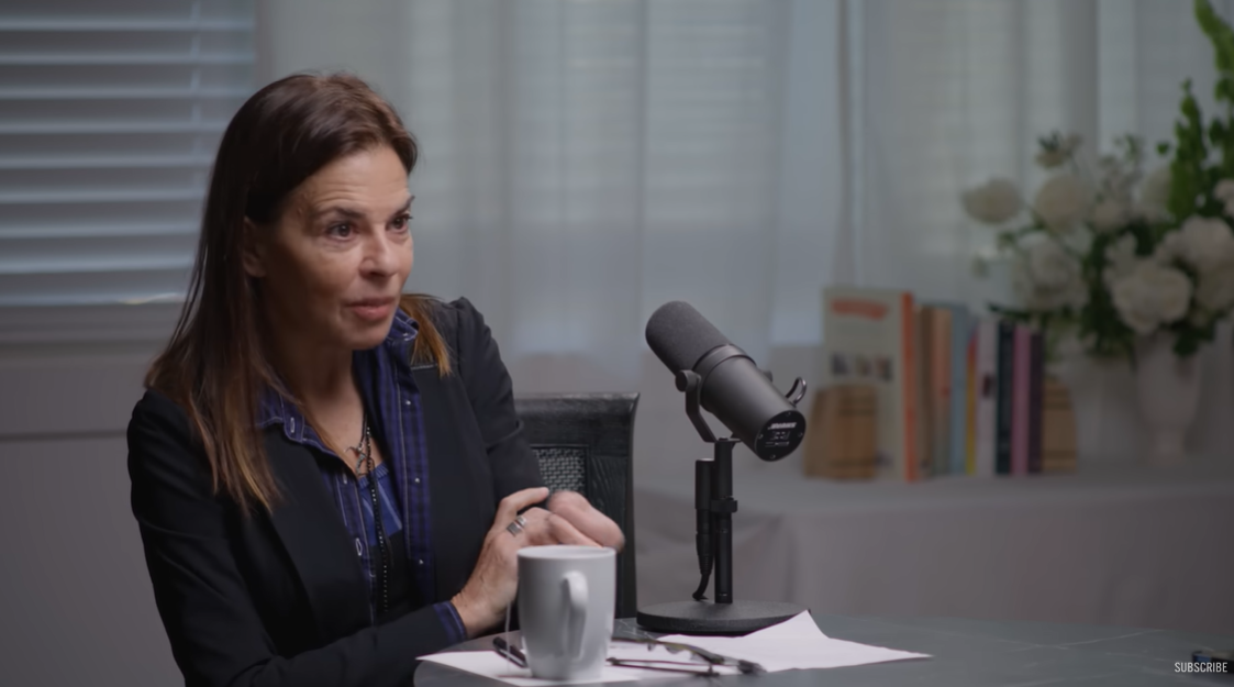 Dr. Orna Guralnik speaks during the podcast discussion on emotional edges, sharing insights on long-term relationships, as posted on October 1, 2025 | Source: YouTube/michelleobama