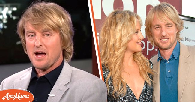 Owen Wilson on "Jimmy Kimmel Live" on Jun 10, 2017, and him with Kate Hudson at the "You, Me, and Dupree" world premiere on July 10, 2006. | Source: YouTube/Jimmy Kimmel Live & L. Cohen/WireImage/Getty Images