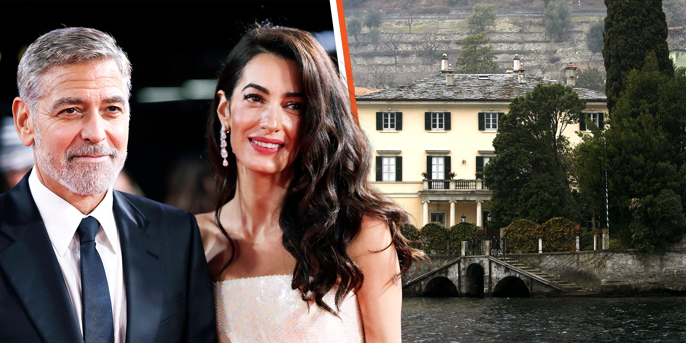 George Clooney and Amal Clooney. | George Clooney's Italian home, Villa Oleandra. | Source: Getty Images