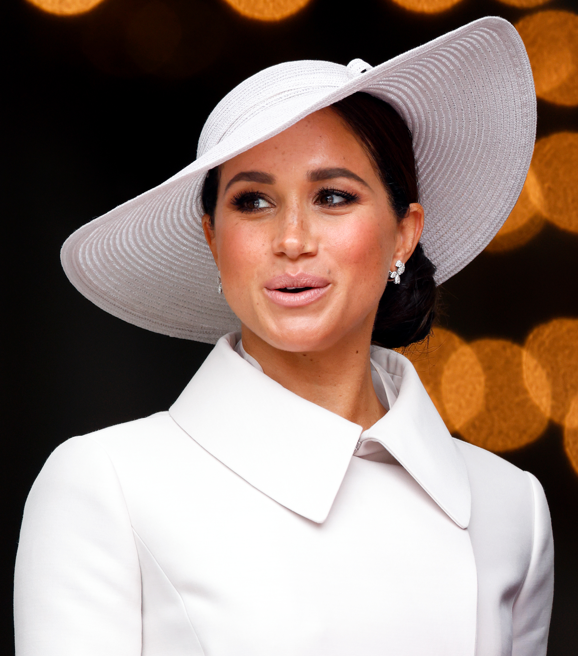 Meghan Markle at a National Service of Thanksgiving to celebrate the Platinum Jubilee of Queen Elizabeth II in London, England on June 3, 2022. | Source: Getty Images